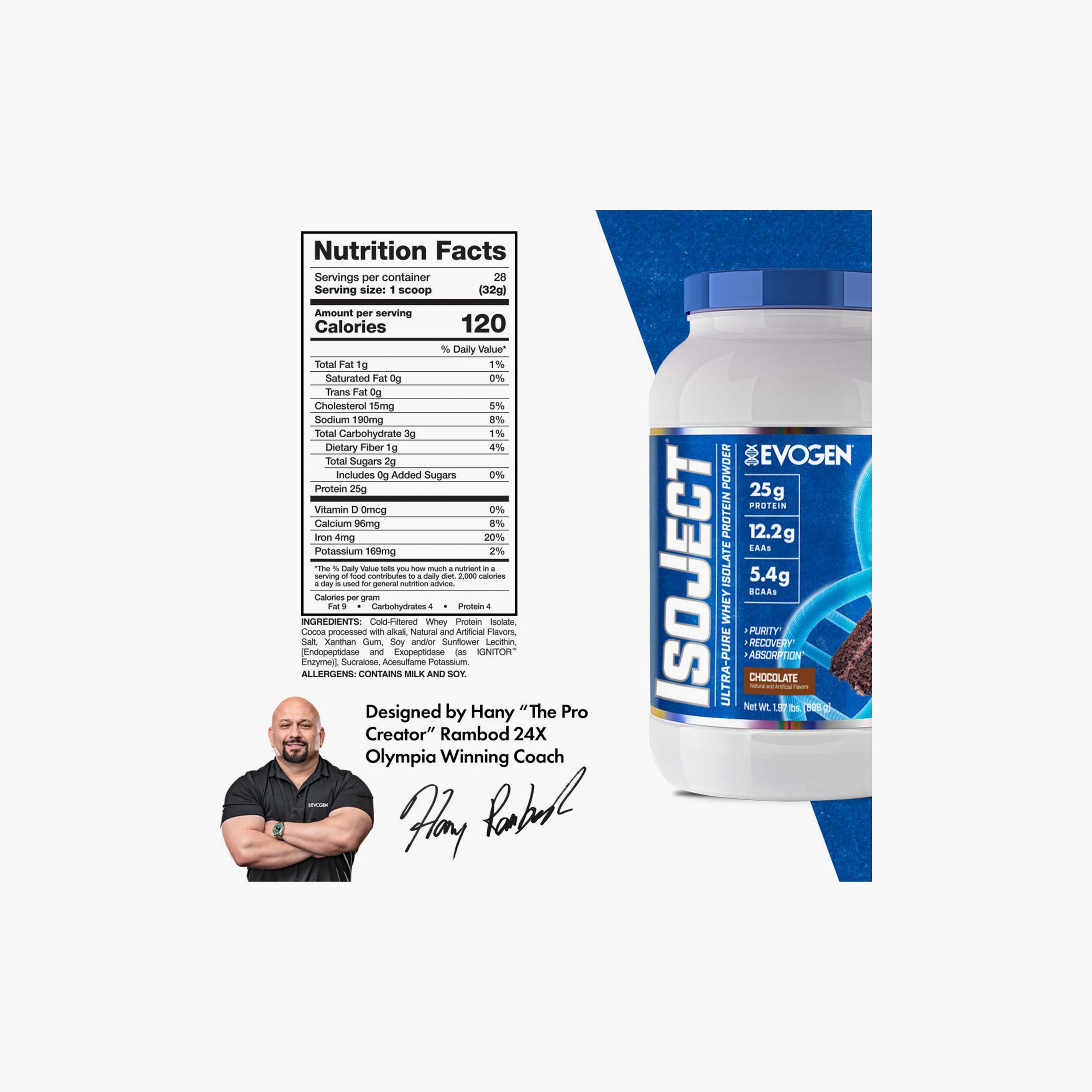 Isoject 100% Isolate Protein, Chocolate, 2 lb, 28 Servings-sports-nutrition-proteins-image-2
