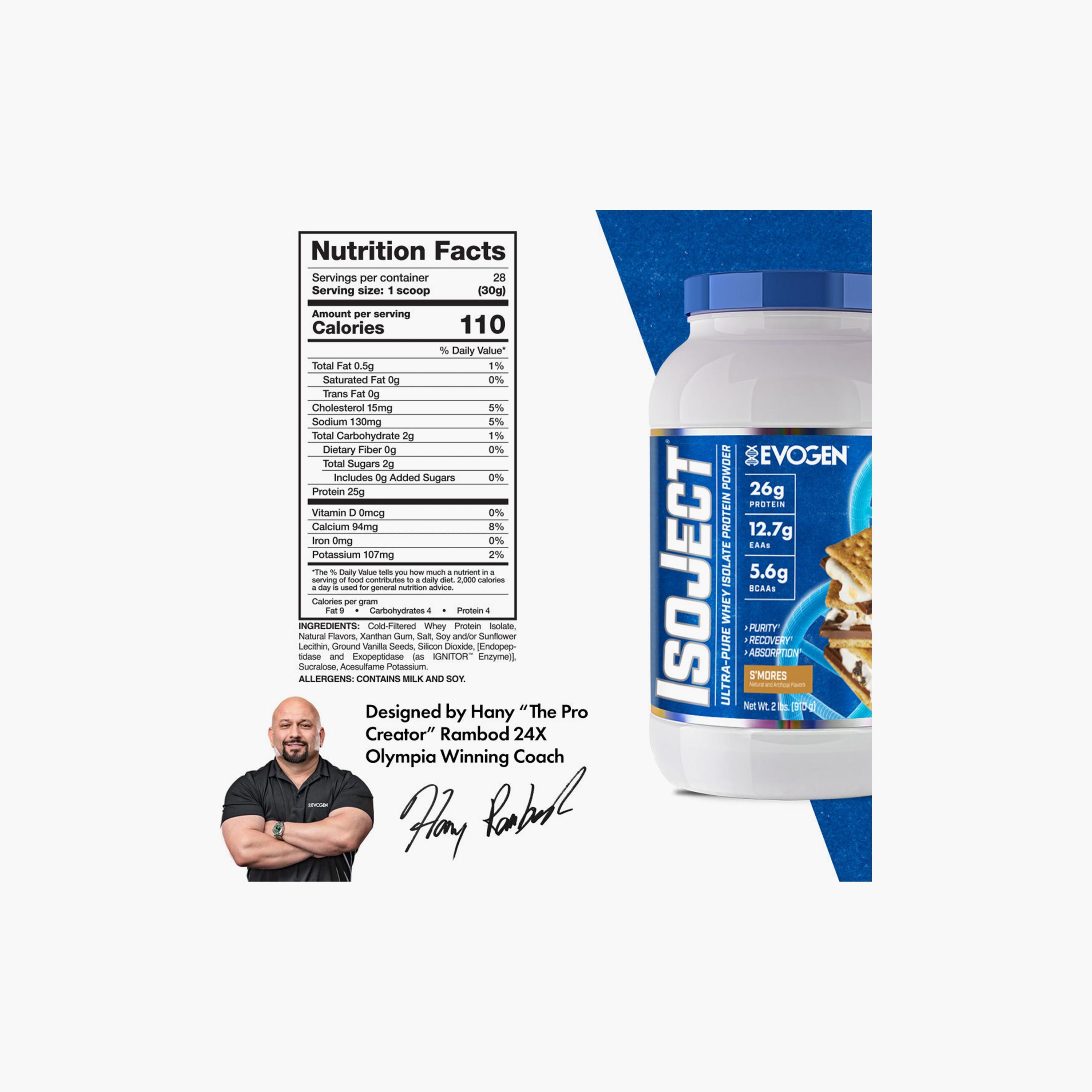 Isoject 100% Isolate Protein, S'Mores, 2 lb, 28 Servings-sports-nutrition-proteins-image-2