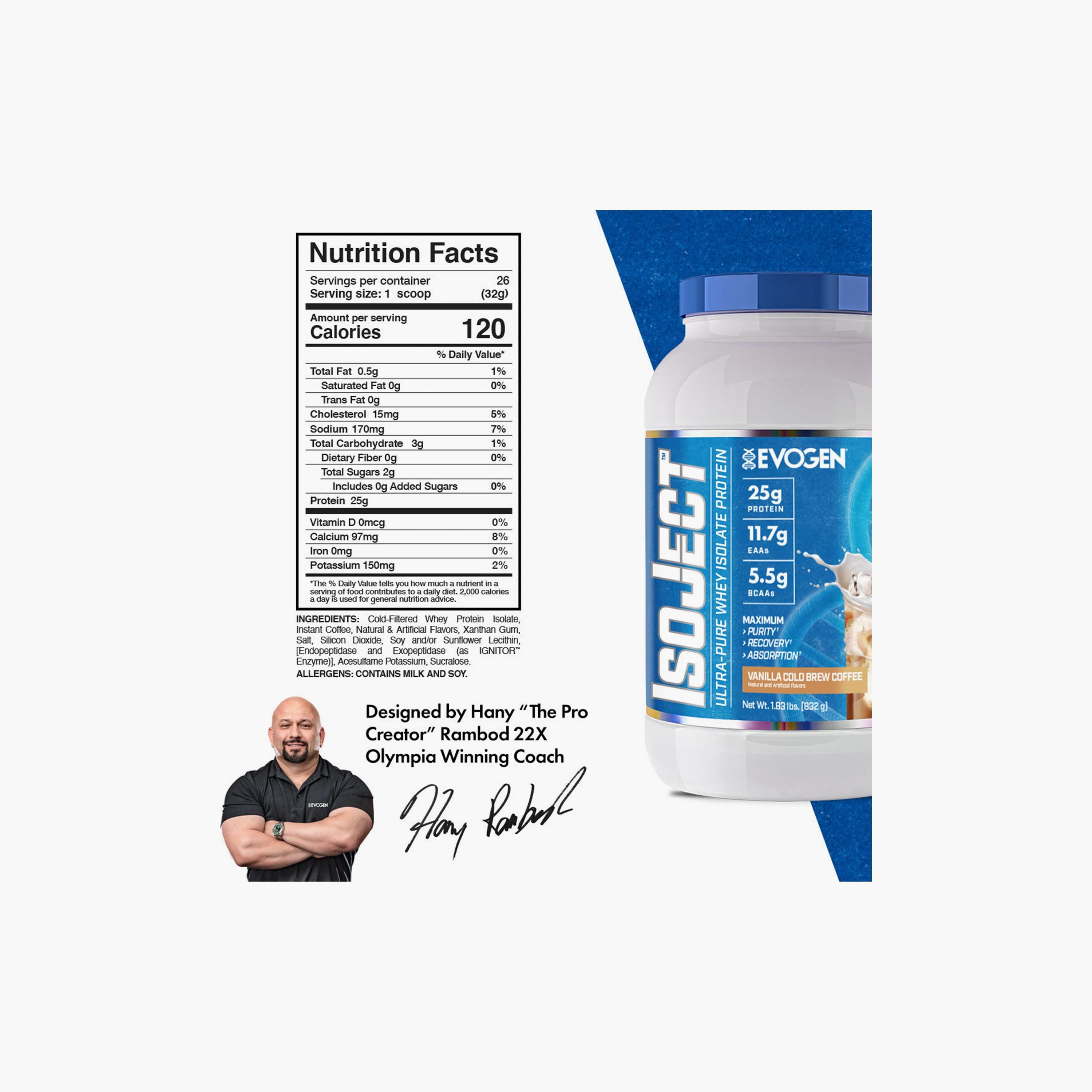 Isoject 100% Isolate Protein, Vanilla Cold Brew Coffee, 2 lb, 26 Servings-sports-nutrition-proteins-image-2