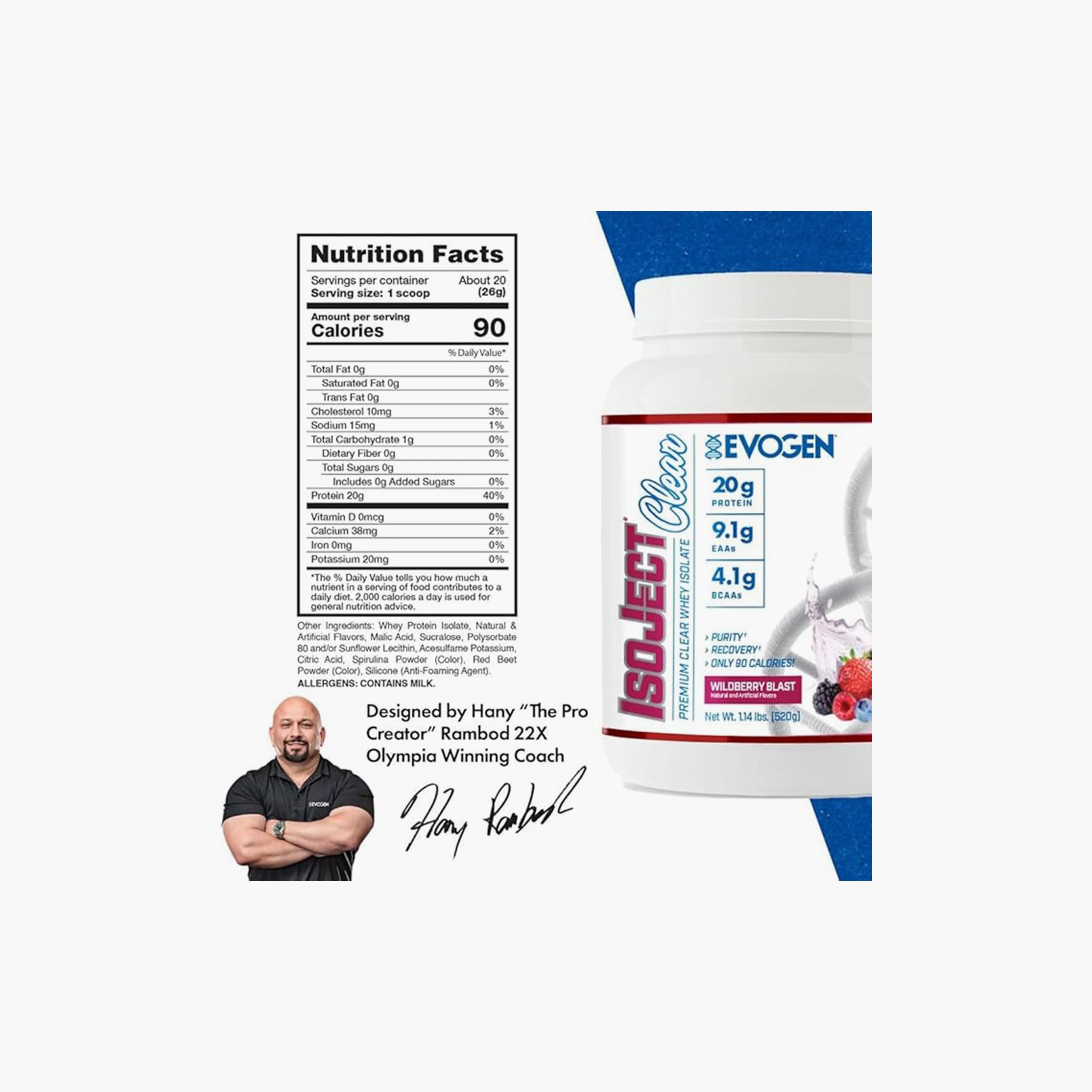Isoject Clear Protein, Wildberry Blast, 520 gm, 20 Servings-sports-nutrition-proteins-image-2