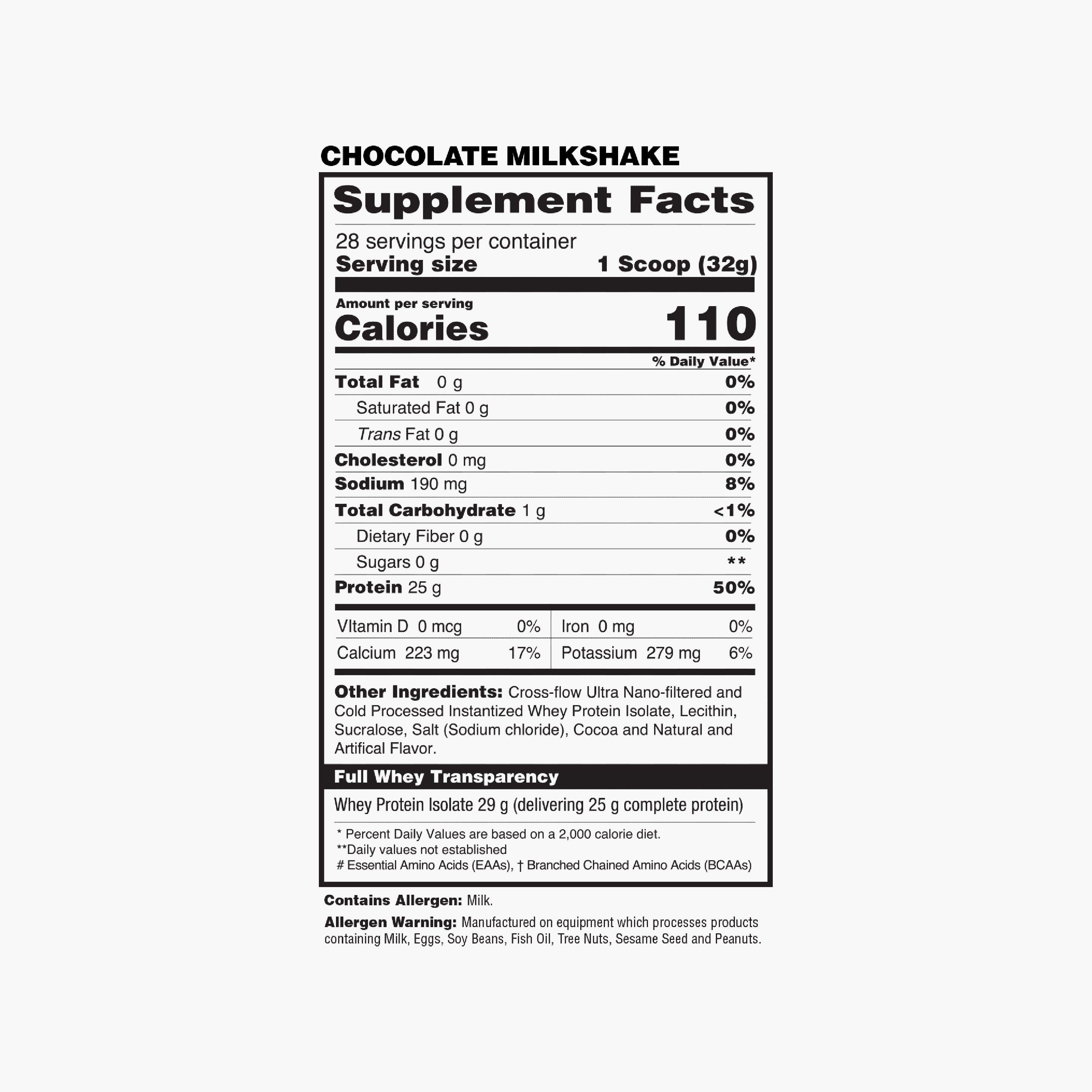 Iso Protein 100% Isolate, Chocolate Milkshake, 2 lb, 30 Servings-sports-nutrition-proteins-image-2