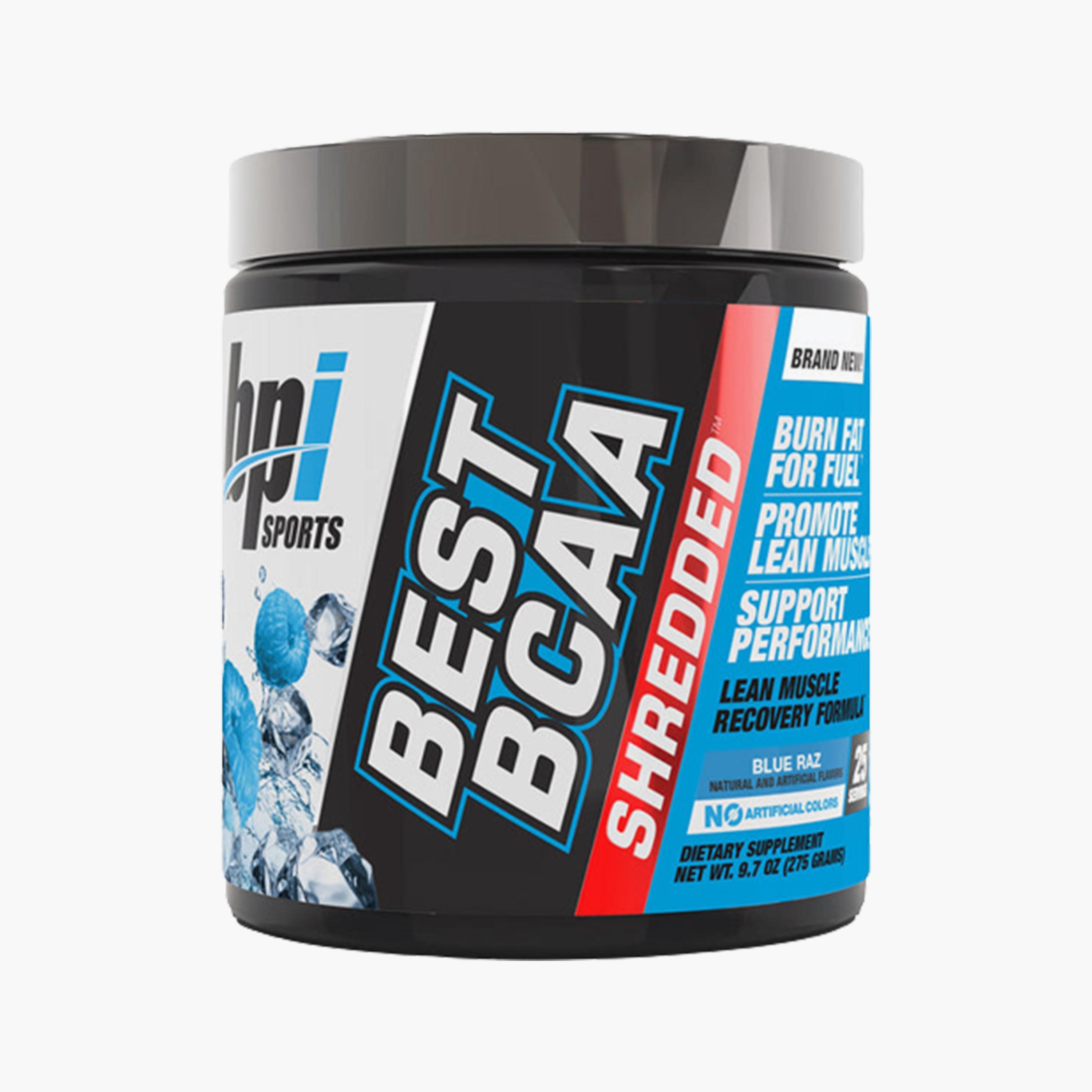 Best BCAA Shredded, Blue Raspberry, 275 gm, 25 Servings-sports-nutrition-prepostworkout-image-1