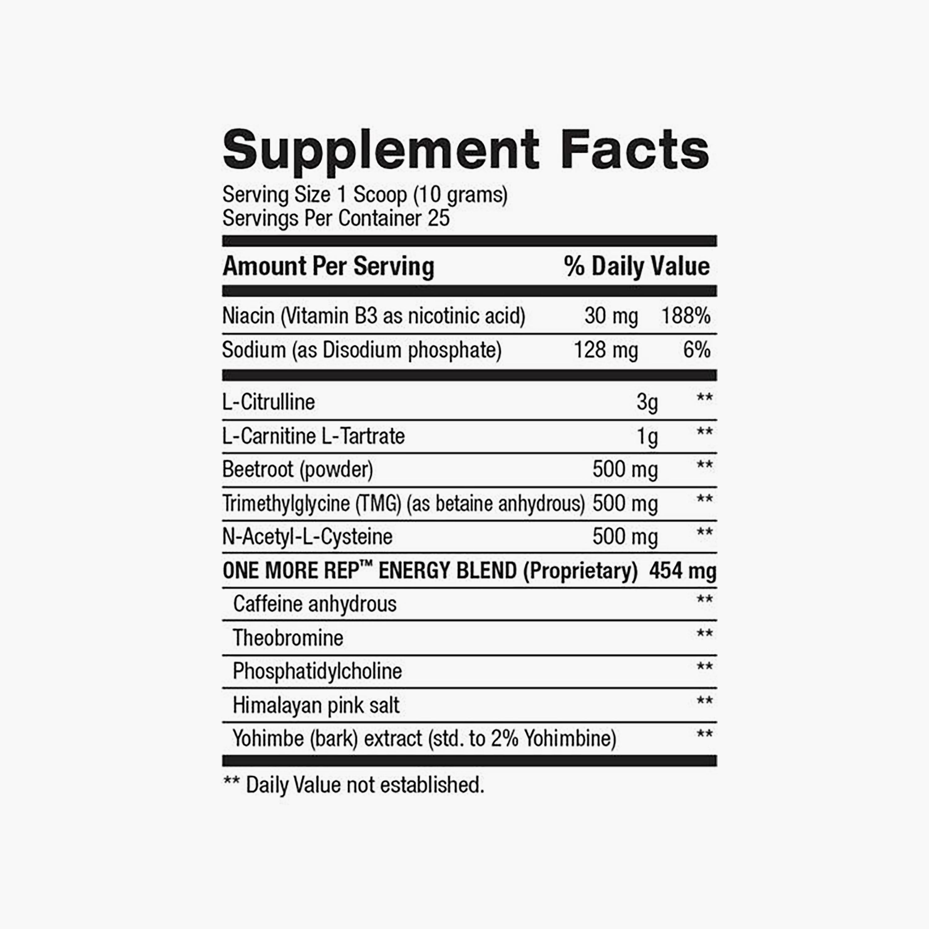 One More Rep Pre-Workout, Berry Splash, 250 gm, 25 Servings-sports-nutrition-prepostworkout-image-2