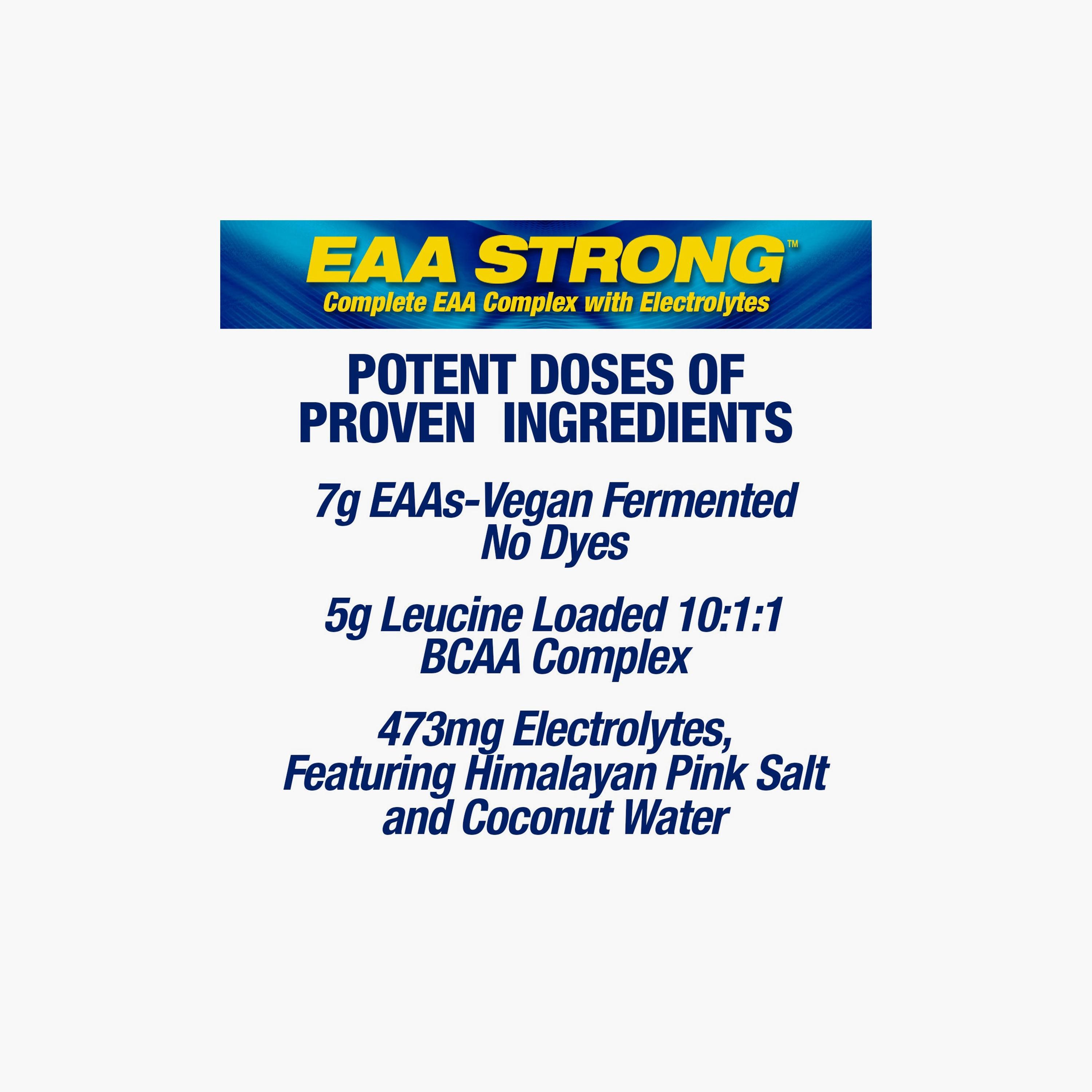 EAA Strong, Blue Raspberry, 308 gm, 30 Servings-sports-nutrition-prepostworkout-image-3