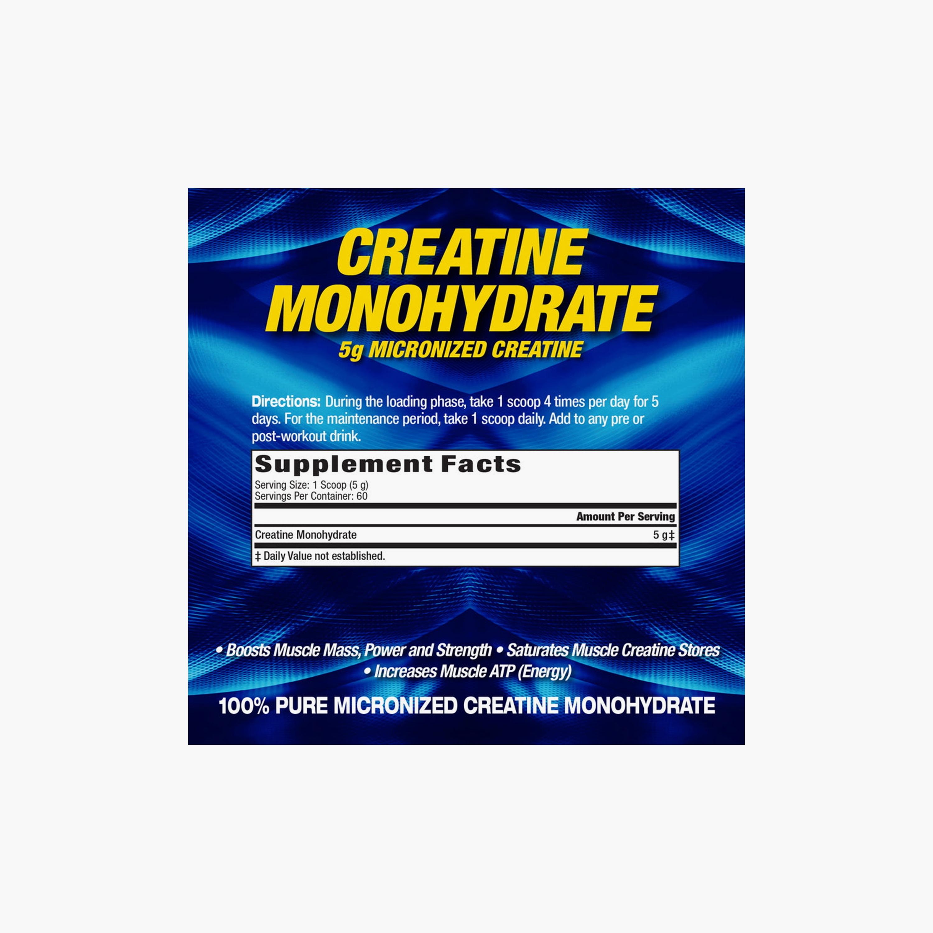 Creatine Monohydrate 5.G, Unflavoured, 300 gm, 60 Servings-sports-nutrition-prepostworkout-image-2