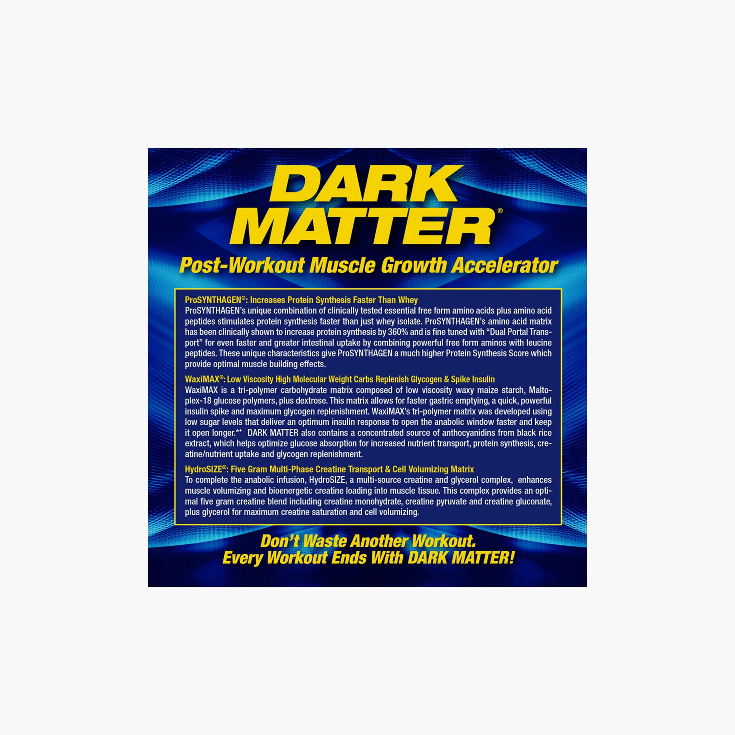 Dark Matter Muscle Growth Accelerator, Blue Raspberry, 1560 gm, 20/40 Servings-sports-nutrition-proteins-image-3