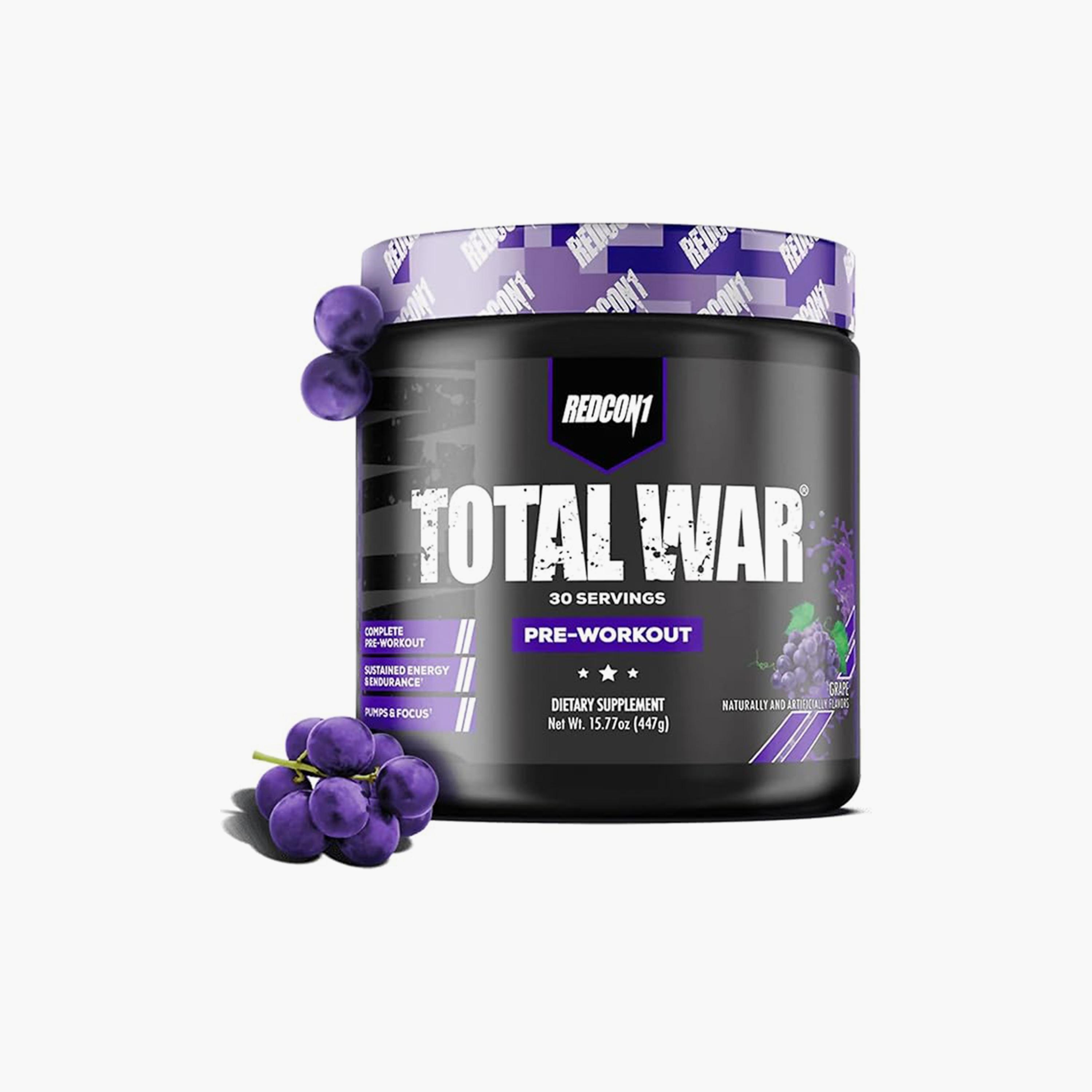 Total War Pre-Workout, Grape, 441 gm, 30 Servings-sports-nutrition-prepostworkout-image-1