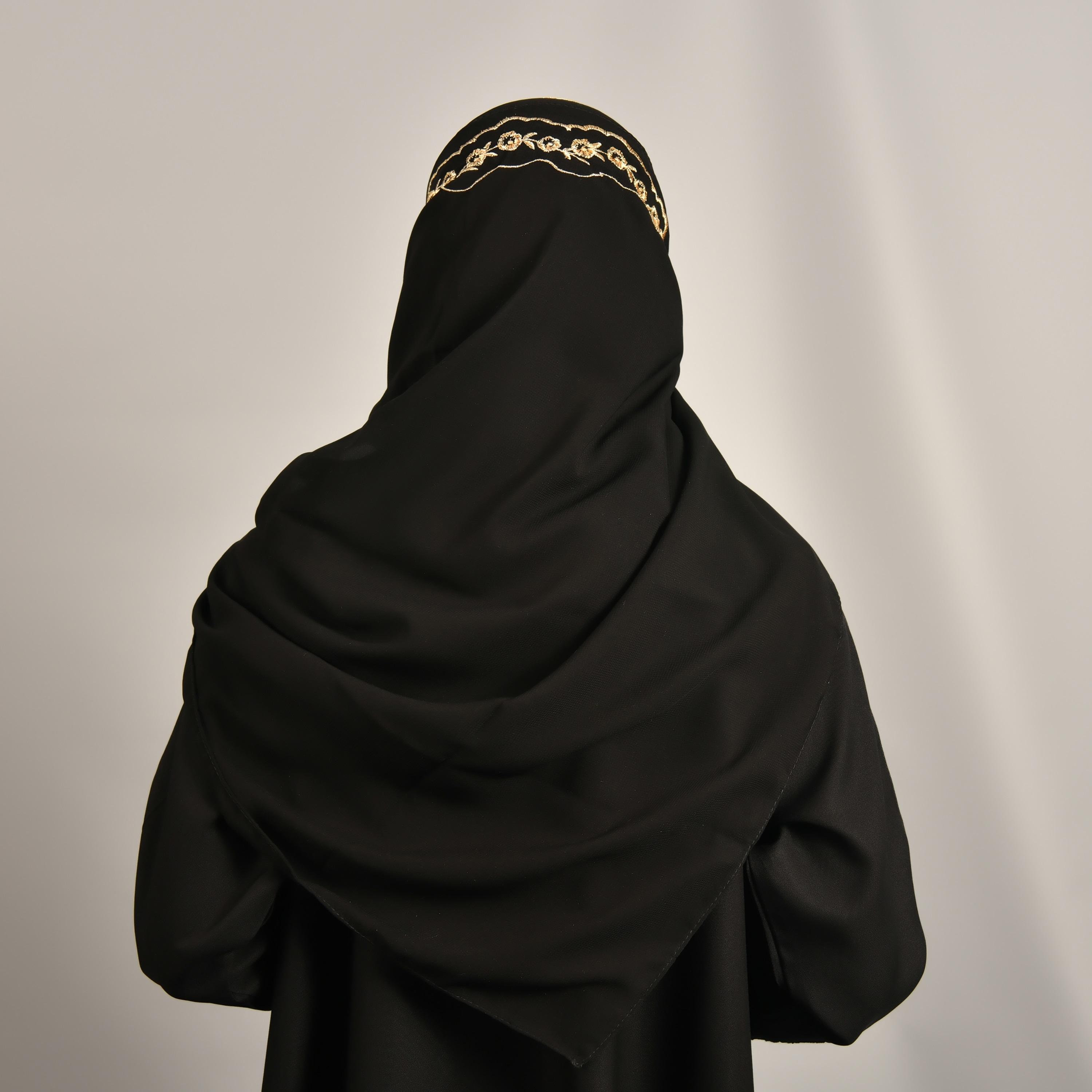 Hawraa Black Embroidered Hijab-women-winterwear-scarves-image-3