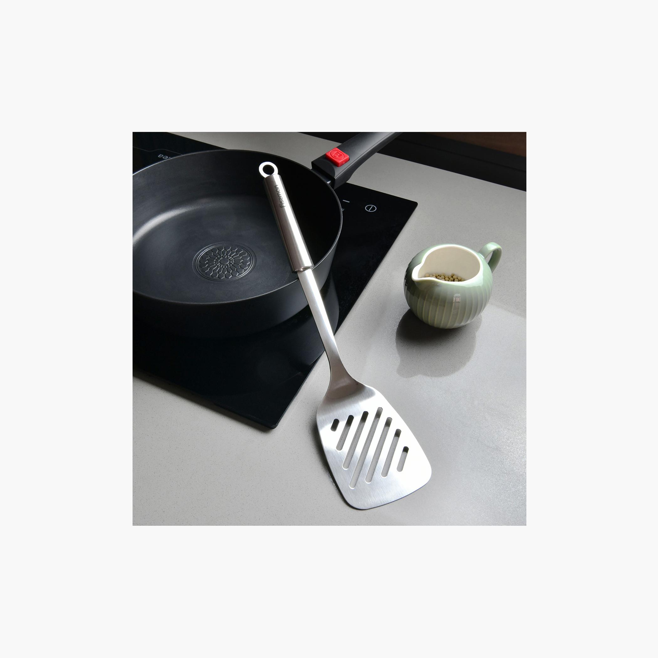 Stainless Steel Slotted Turner - 34 cm-household-kitchen-kitchentoolsandutensils-cookingutensils-image-1