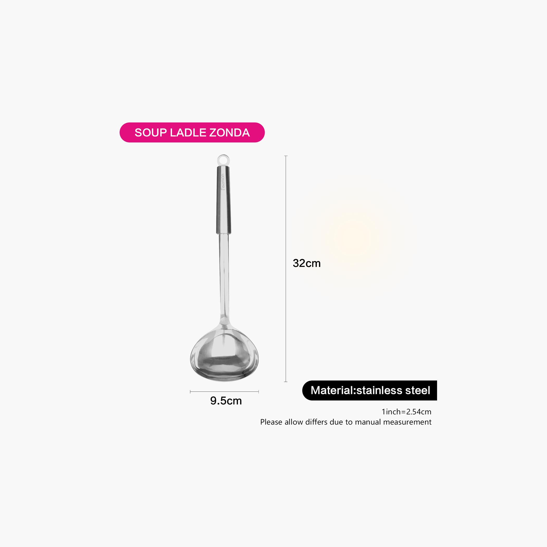 Stainless Steel Soup Ladle - 32 cm-household-kitchen-kitchentoolsandutensils-foodpreparationtools-image-3