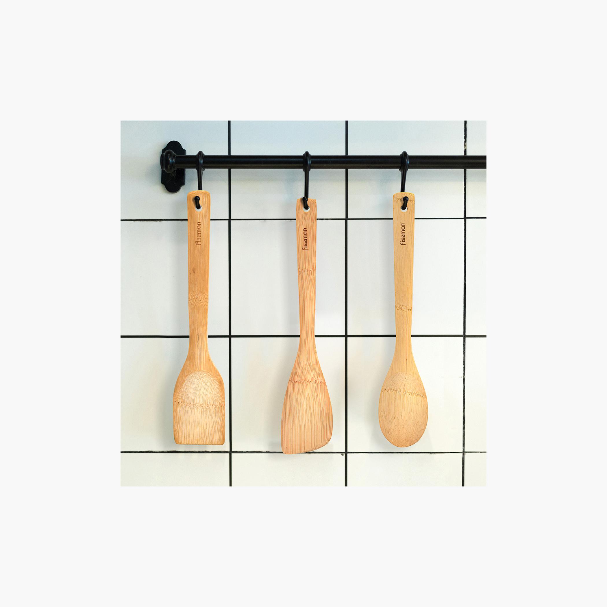 Solid Bamboo Turner-household-kitchen-kitchentoolsandutensils-cookingutensils-image-2