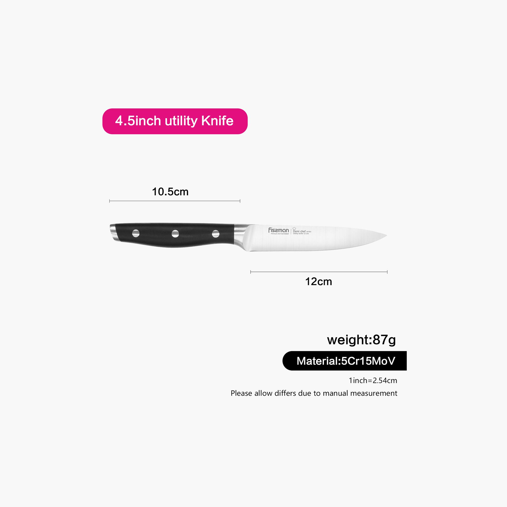 Chef's 5-inch Stainless Steel Utility Knife - Demi-household-kitchen-kitchentoolsandutensils-knives-image-2