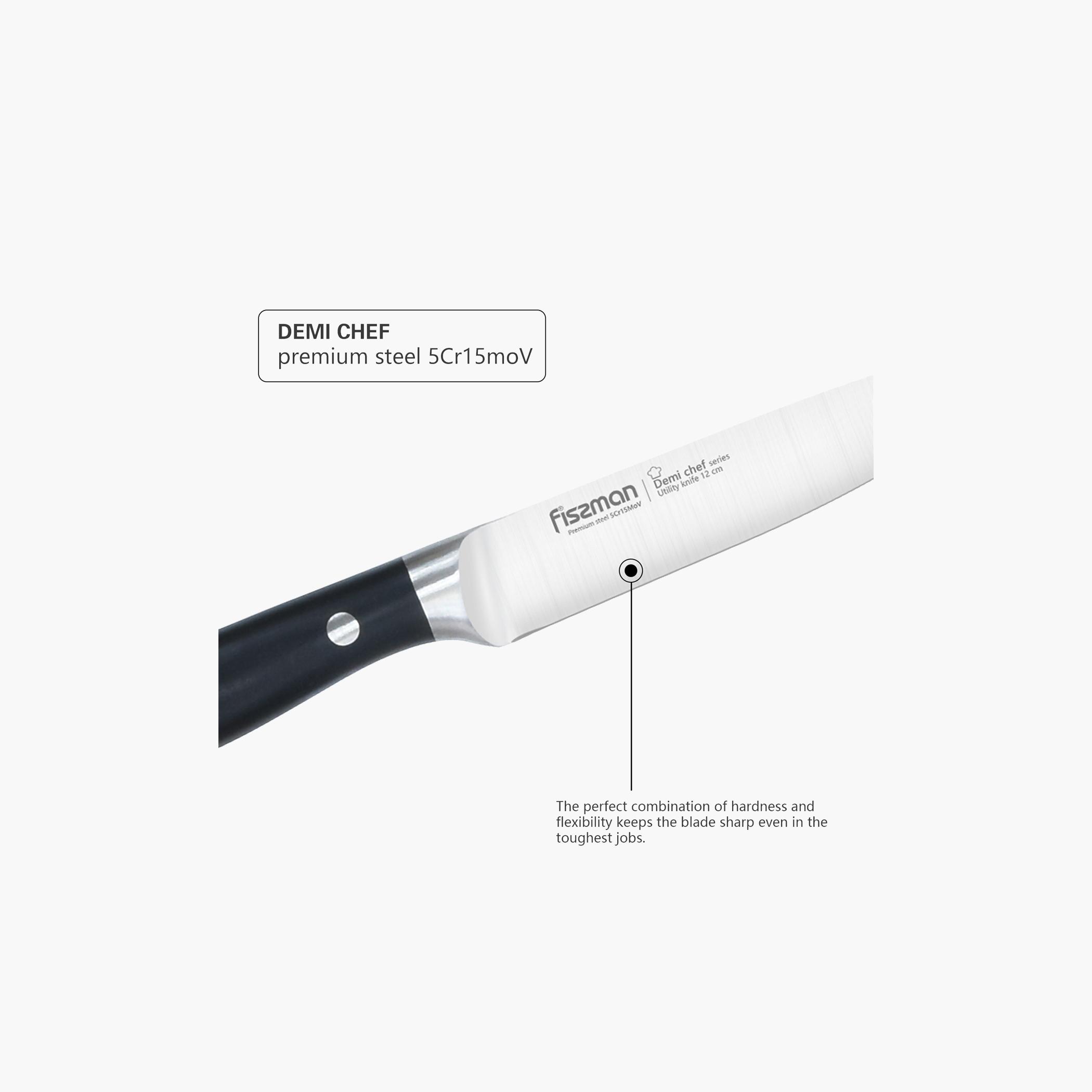 Chef's 5-inch Stainless Steel Utility Knife - Demi-household-kitchen-kitchentoolsandutensils-knives-image-3