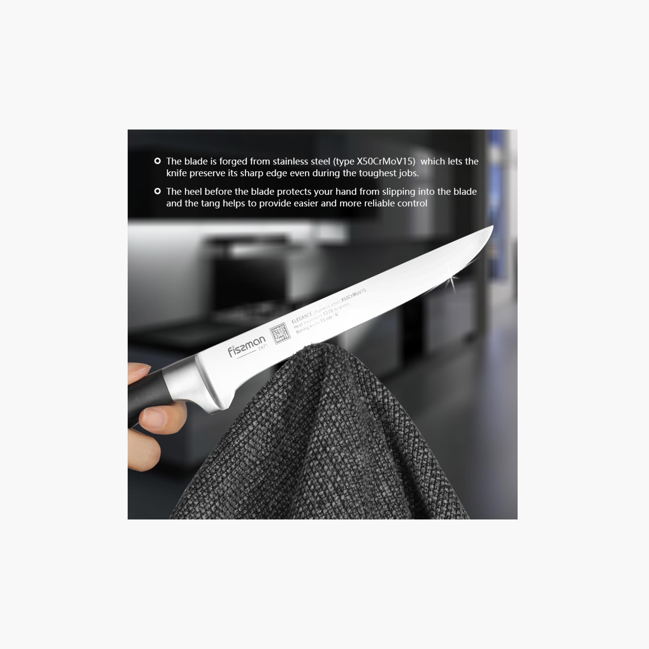 Elegance 6-inch Stainless Steel Boning Knife-household-kitchen-kitchentoolsandutensils-knives-image-5