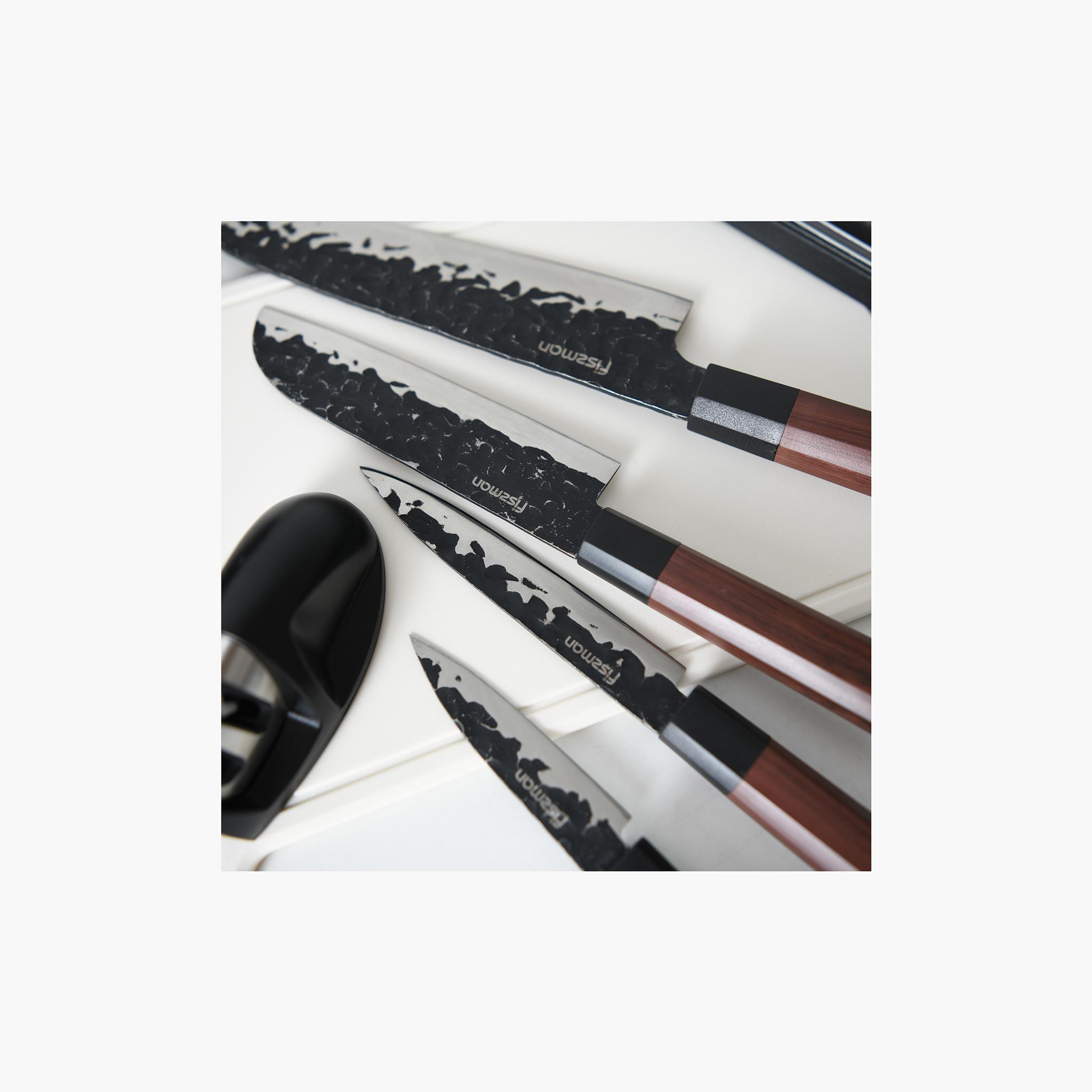 Kendo 6-Piece Knife Set with Magnet Bar and Sharpener-household-kitchen-kitchentoolsandutensils-knives-image-2