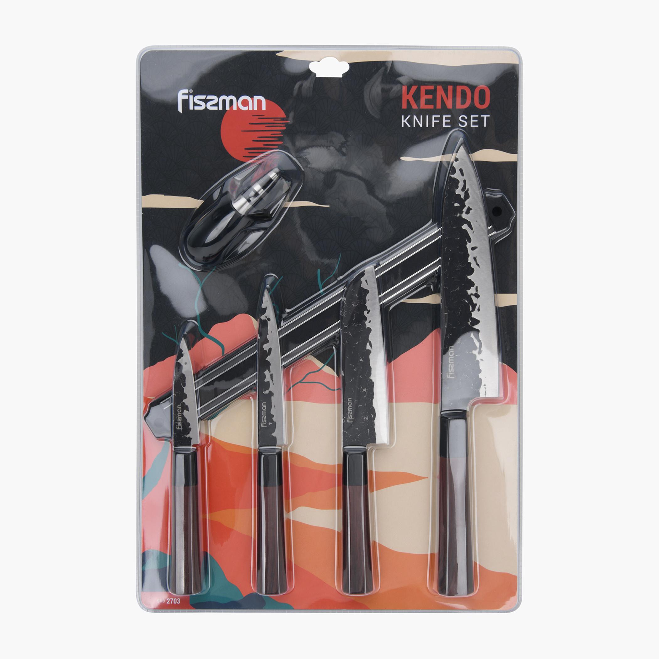 Kendo 6-Piece Knife Set with Magnet Bar and Sharpener-household-kitchen-kitchentoolsandutensils-knives-image-7