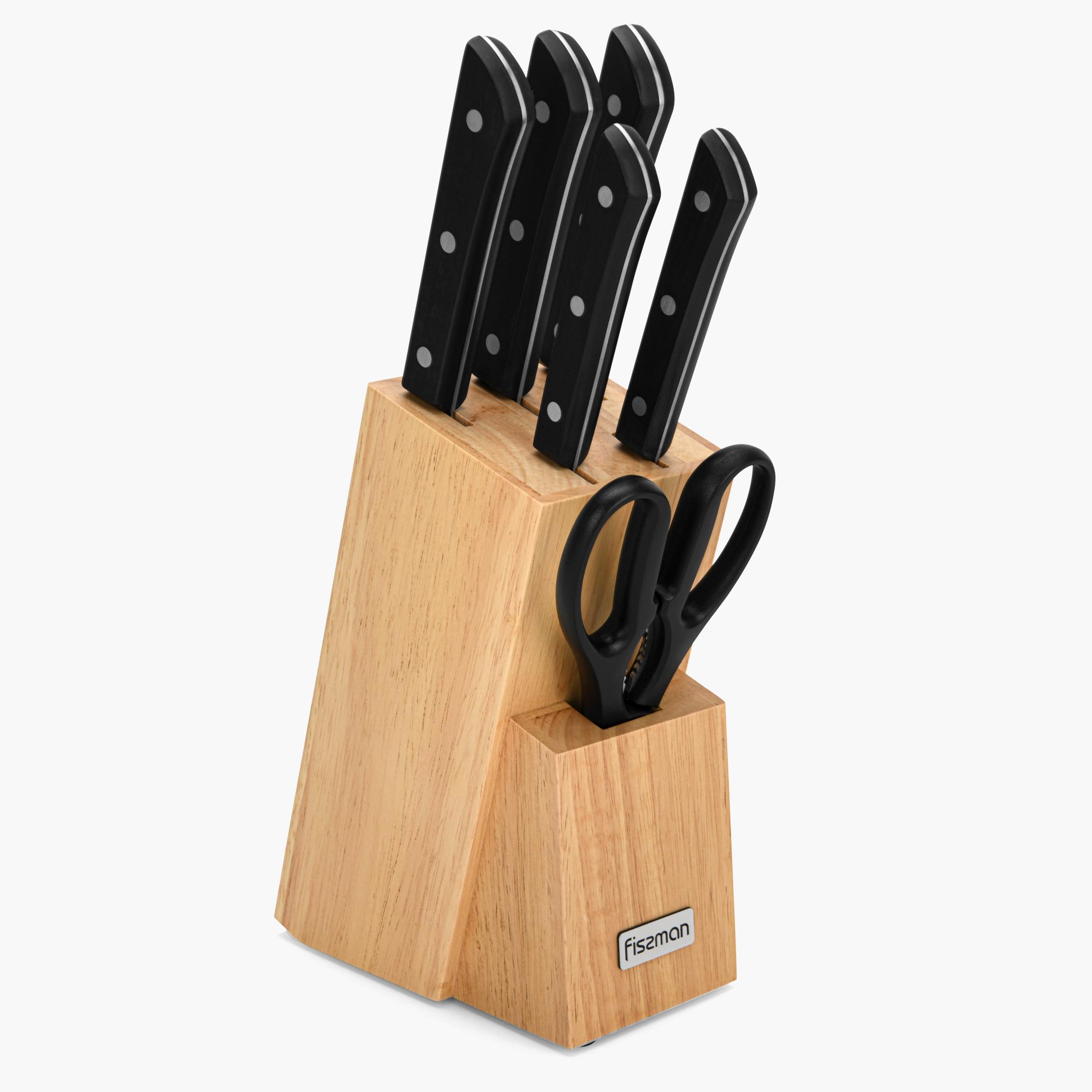Kanematsu 7-Piece Knife Set with Wooden Block-household-kitchen-kitchentoolsandutensils-knives-image-1