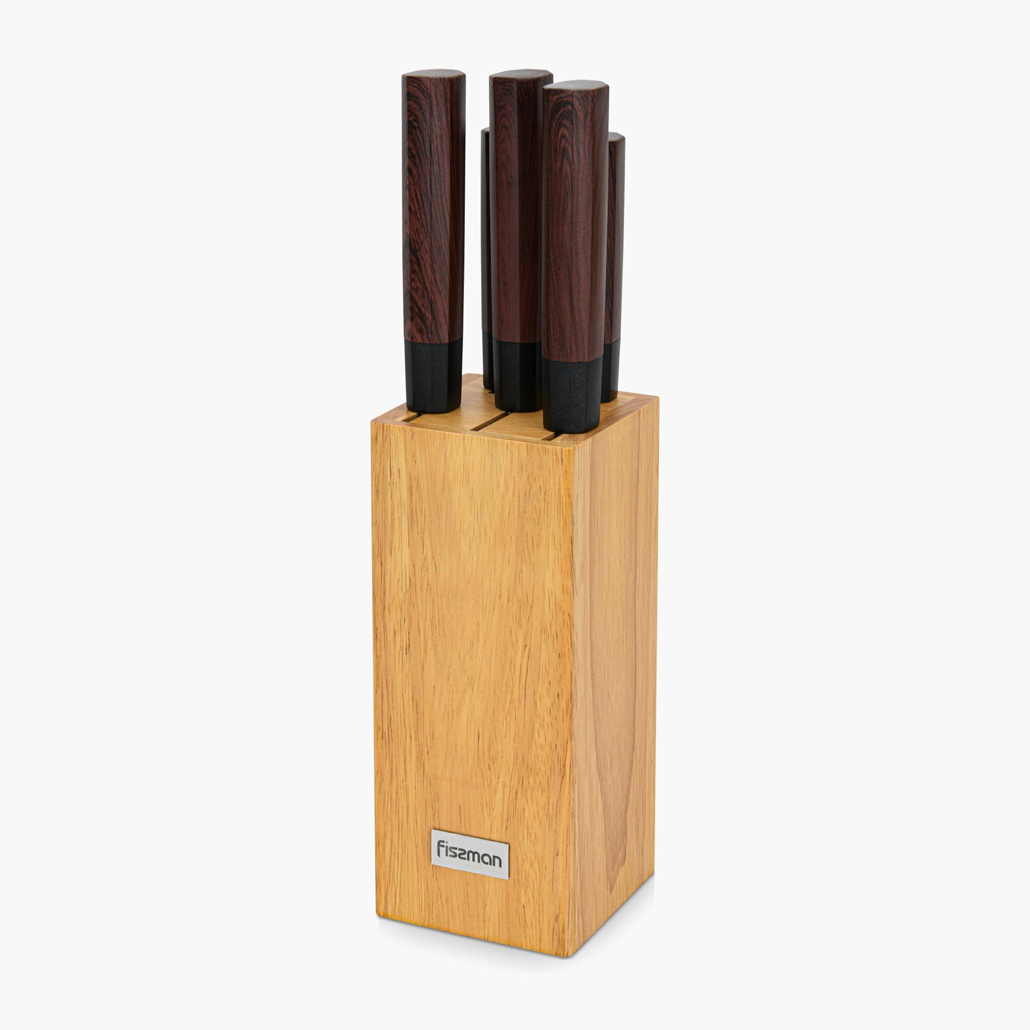 Solveig 6-Piece Knife Set with Wooden Block-household-kitchen-kitchentoolsandutensils-knives-image-1