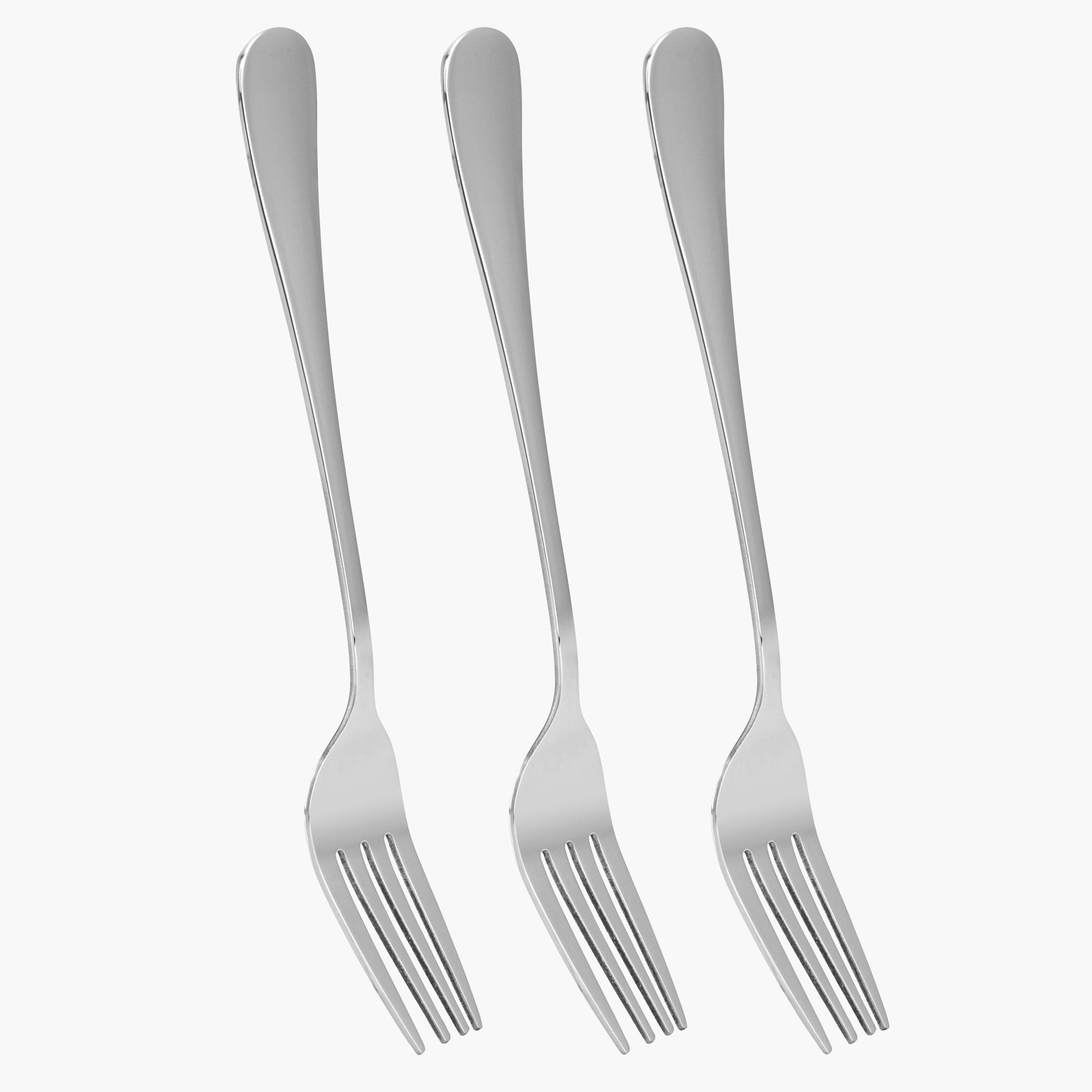 Fissman Stainless Steel 3-Piece Dessert Fork Set - Flavia-household-dining-cutlery-spoonsforksandknives-image-1