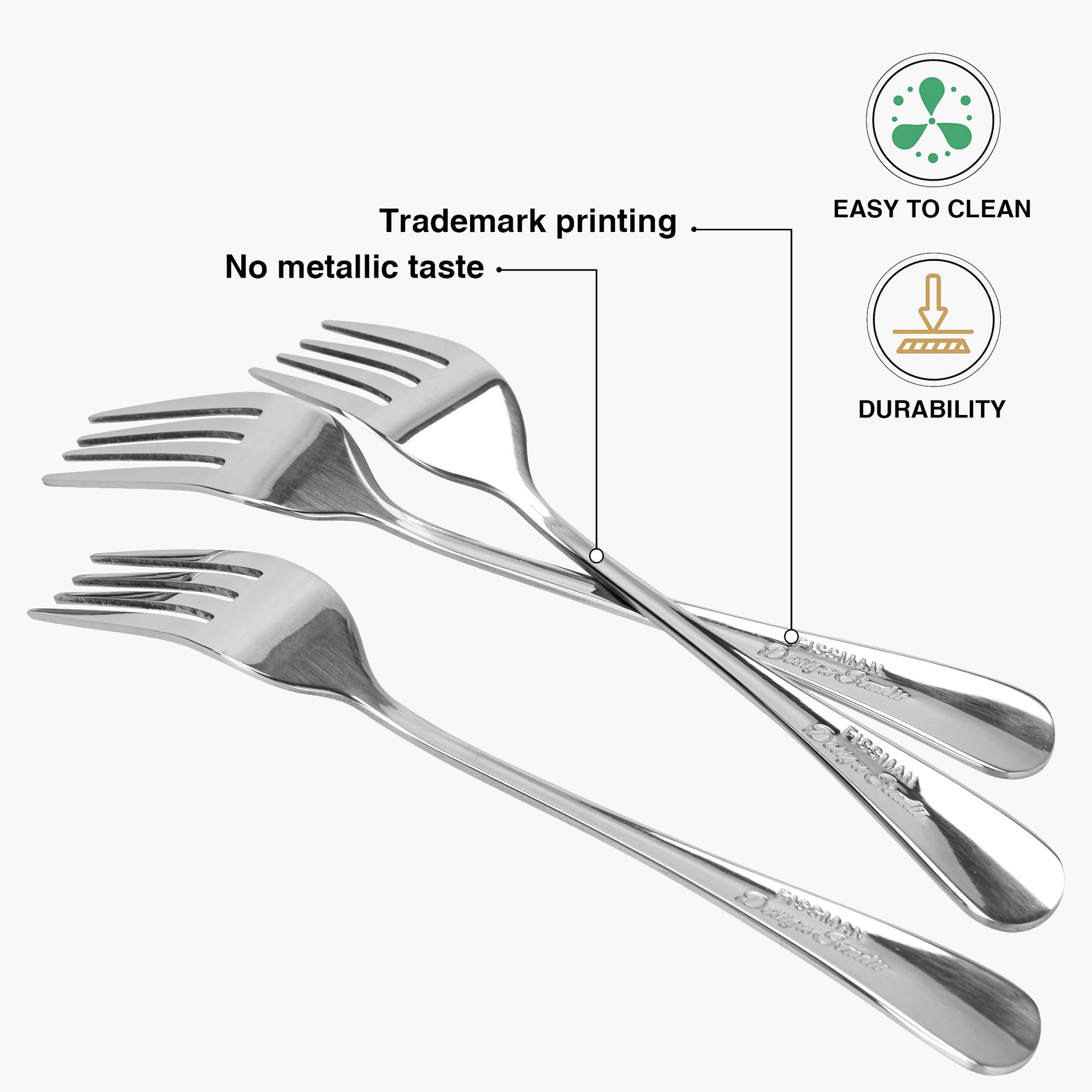 Fissman Stainless Steel 3-Piece Dessert Fork Set - Flavia-household-dining-cutlery-spoonsforksandknives-image-2