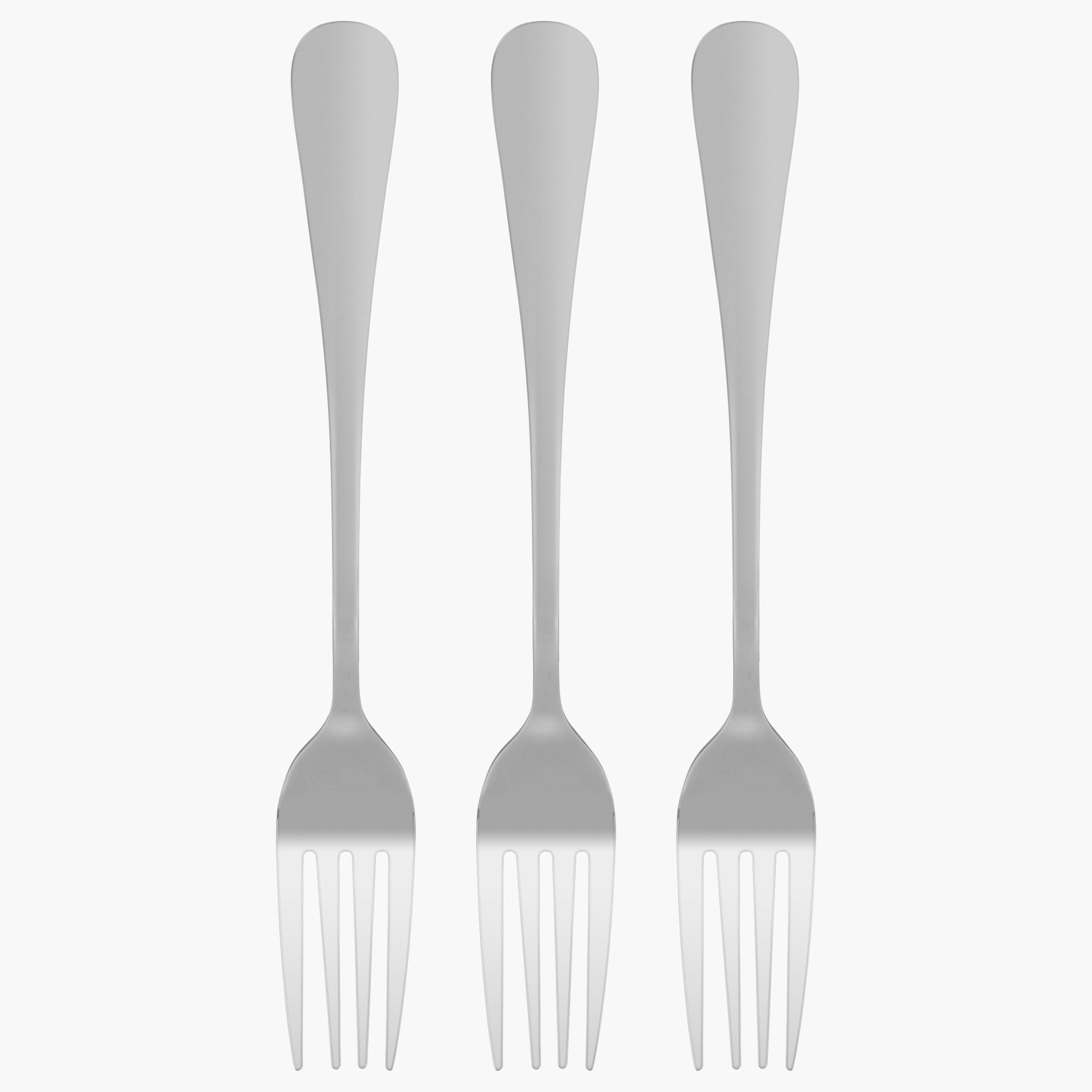 Fissman Stainless Steel 3-Piece Dessert Fork Set - Flavia-household-dining-cutlery-spoonsforksandknives-image-3