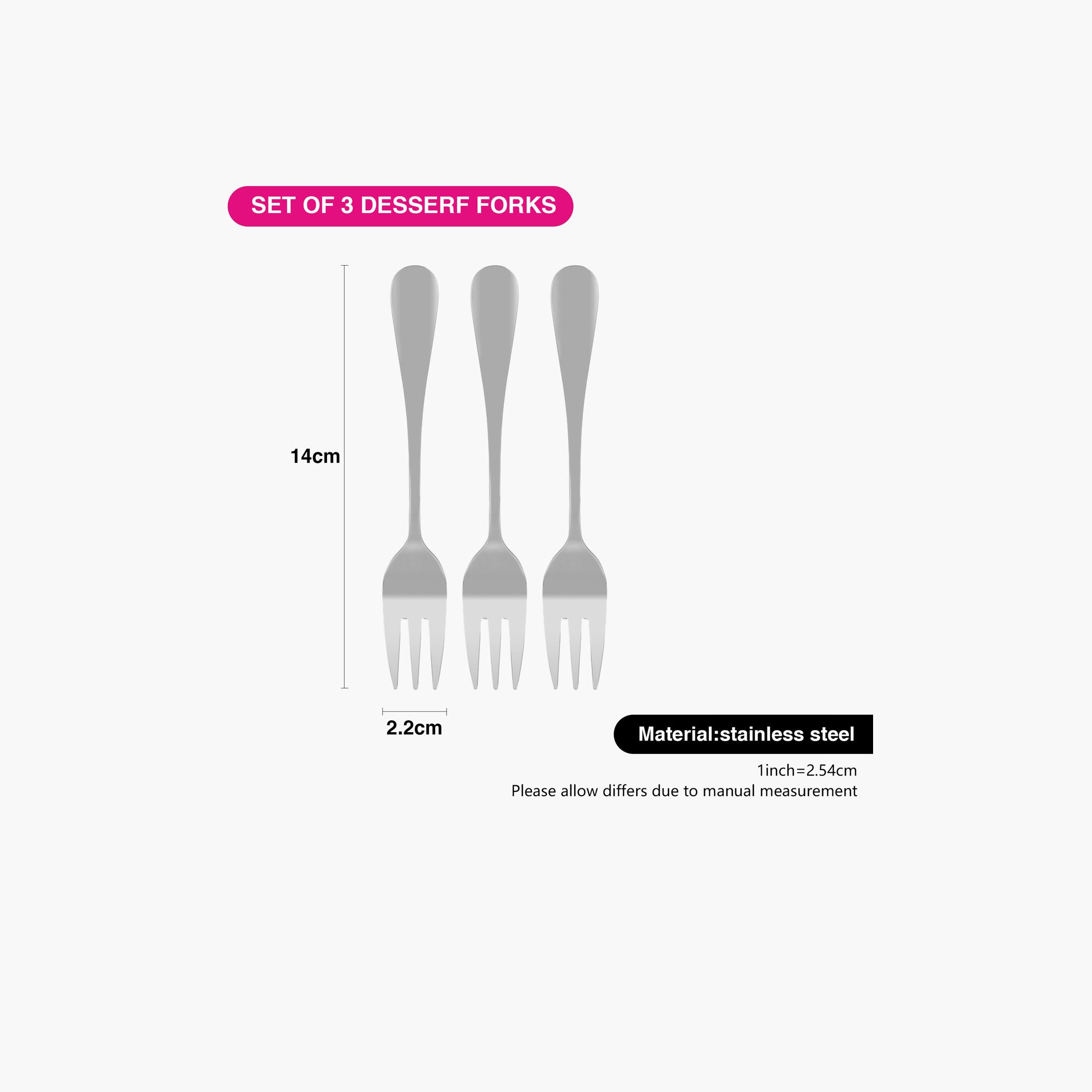 Dessert Fork - Set of 3 - Flavia-household-dining-cutlery-spoonsforksandknives-image-3