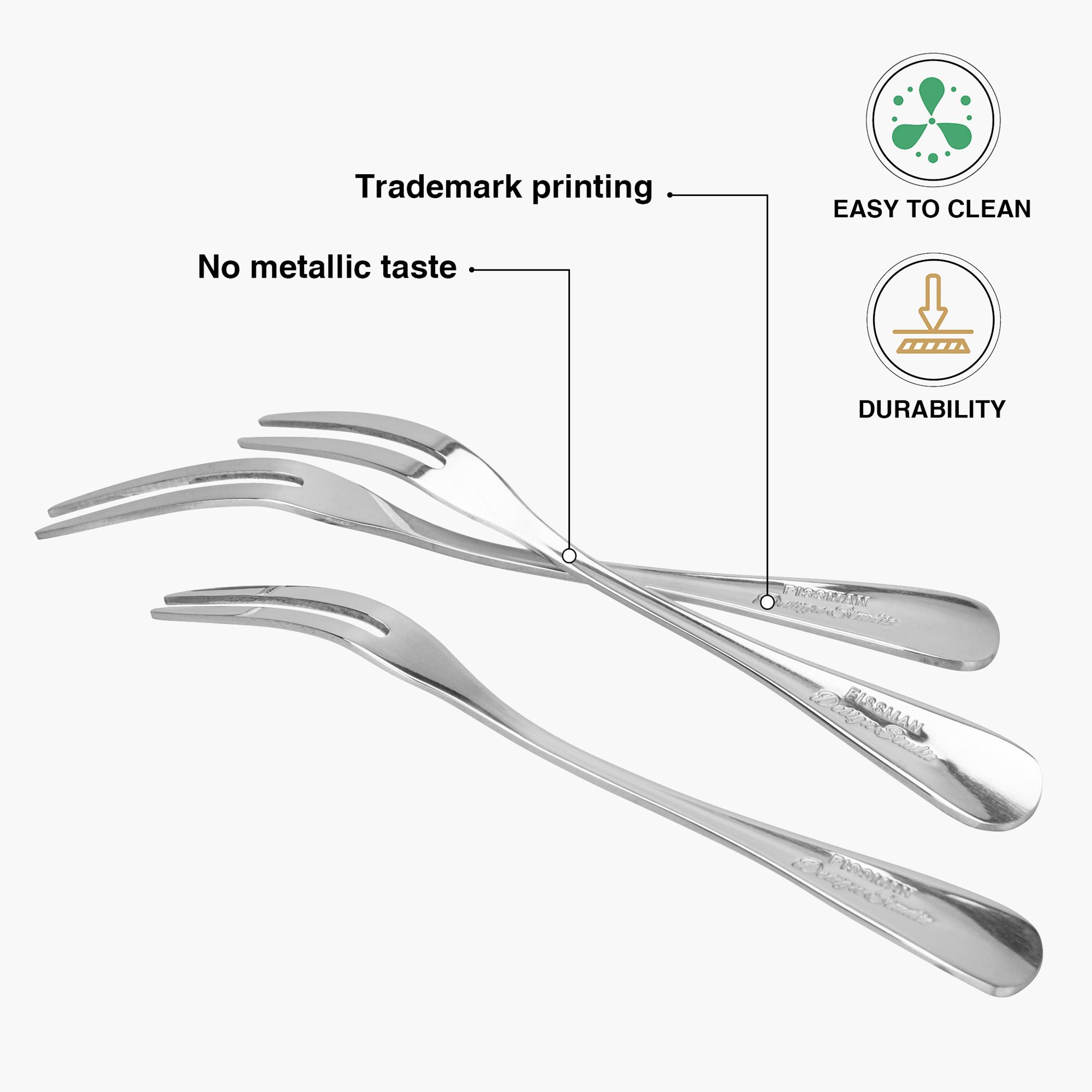 Fissman Stainless Steel 3-Piece Fruit Fork Set - Flavia-household-dining-cutlery-spoonsforksandknives-image-2