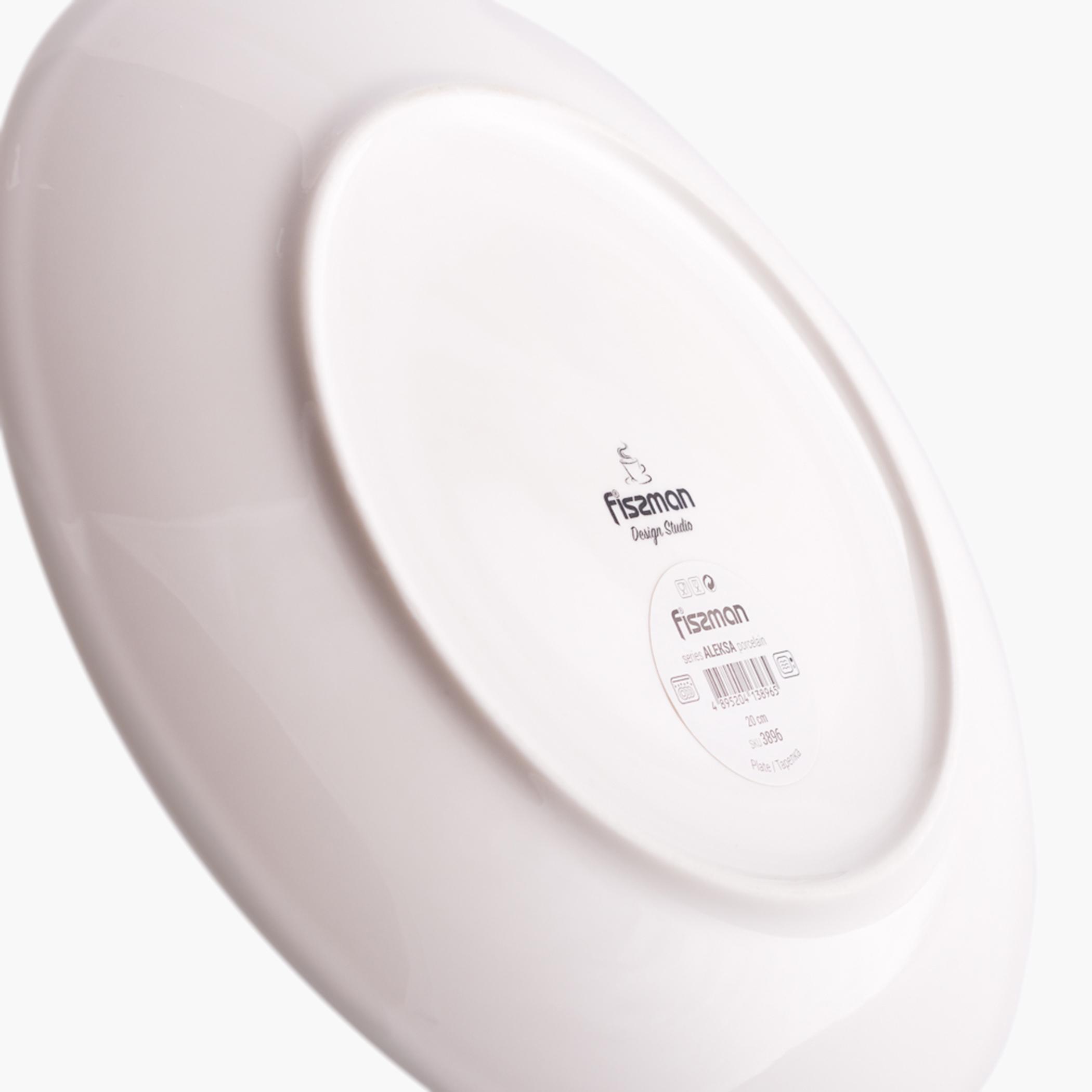 Fissman Aleksa Series Porcelain Plate - 20 cm-household-dining-dinnerware-plates-image-4