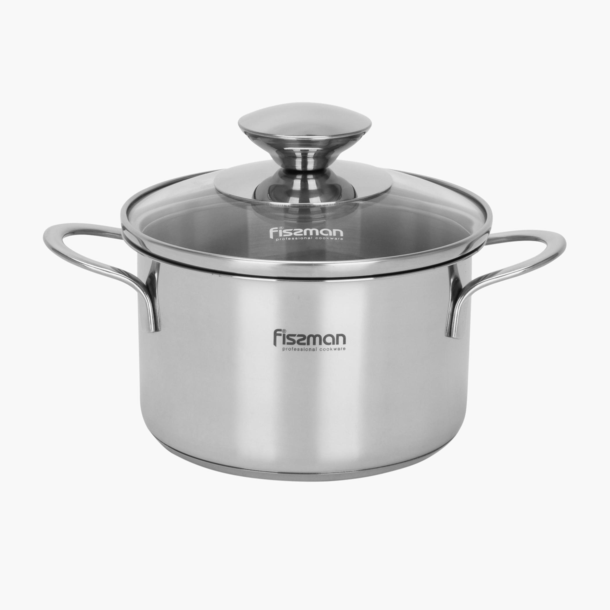 قدر ستانلس ستيل بغطاء زجاجي من فيسمان - 12x8 سم-household-kitchen-cookware-potsandpans-image-1