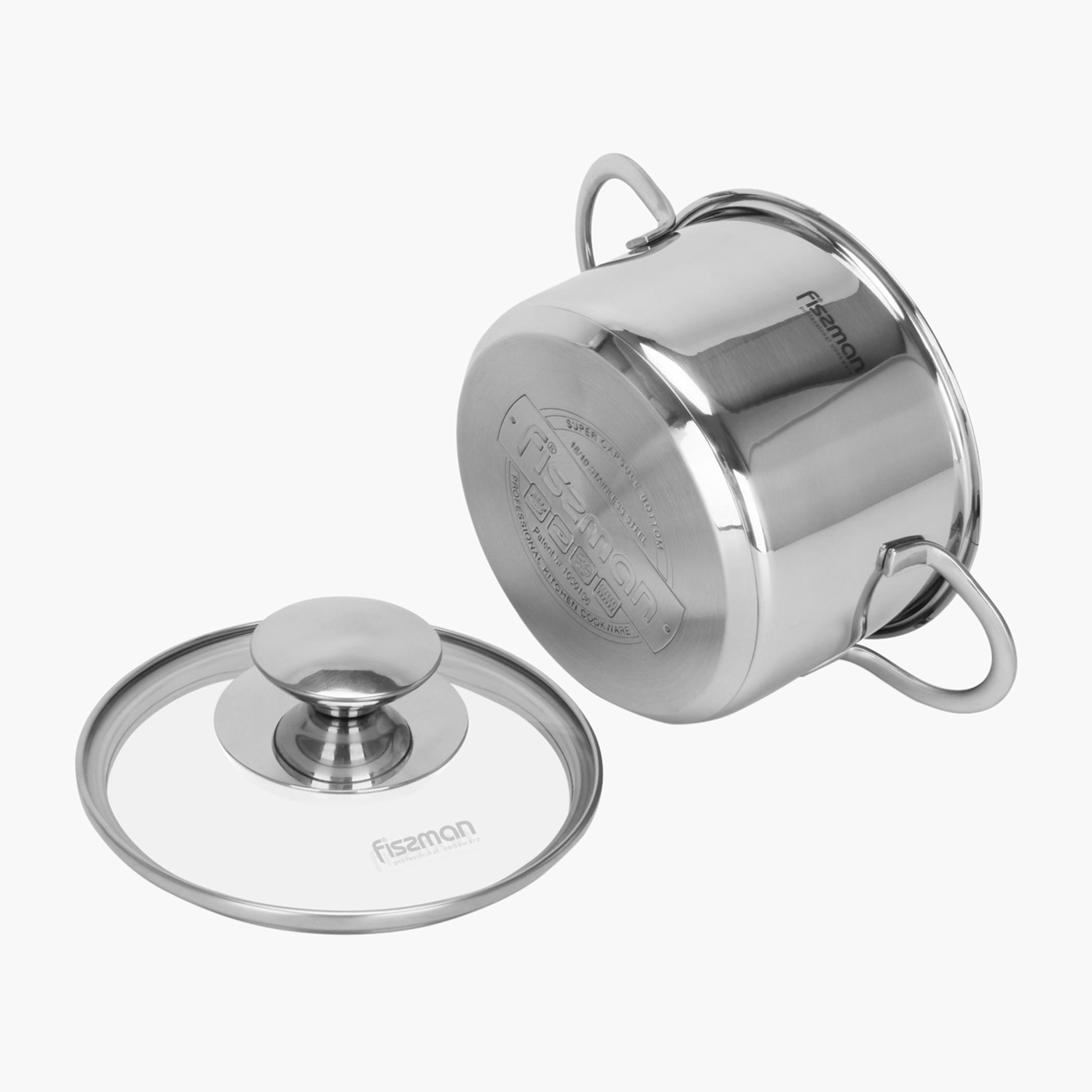قدر ستانلس ستيل بغطاء زجاجي من فيسمان - 12x8 سم-household-kitchen-cookware-potsandpans-image-5