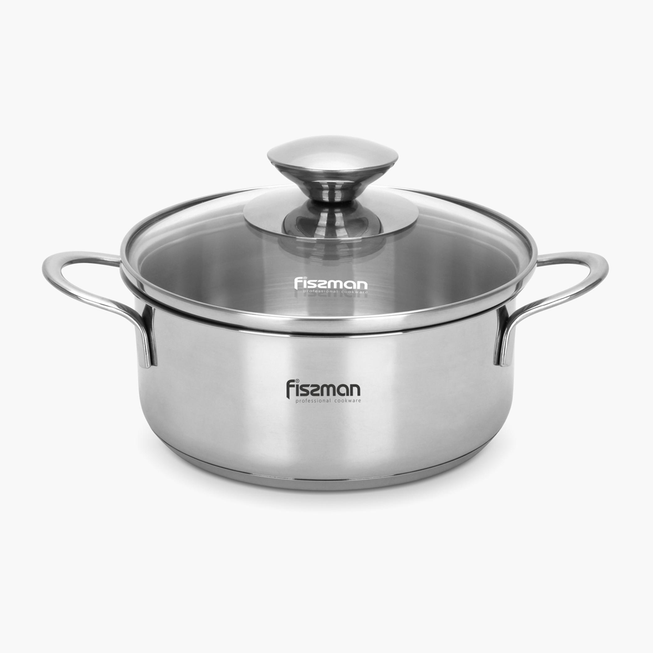 قدر ستانلس ستيل بغطاء زجاجي من فيسمان - 14x6 سم-household-kitchen-cookware-potsandpans-image-1