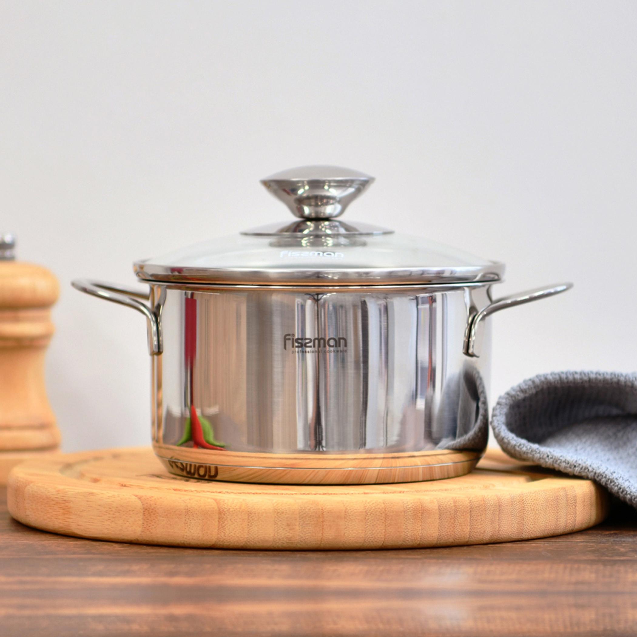 قدر ستانلس ستيل بغطاء بامبينو من فيسمان - 14×8 سم-household-kitchen-cookware-potsandpans-image-1