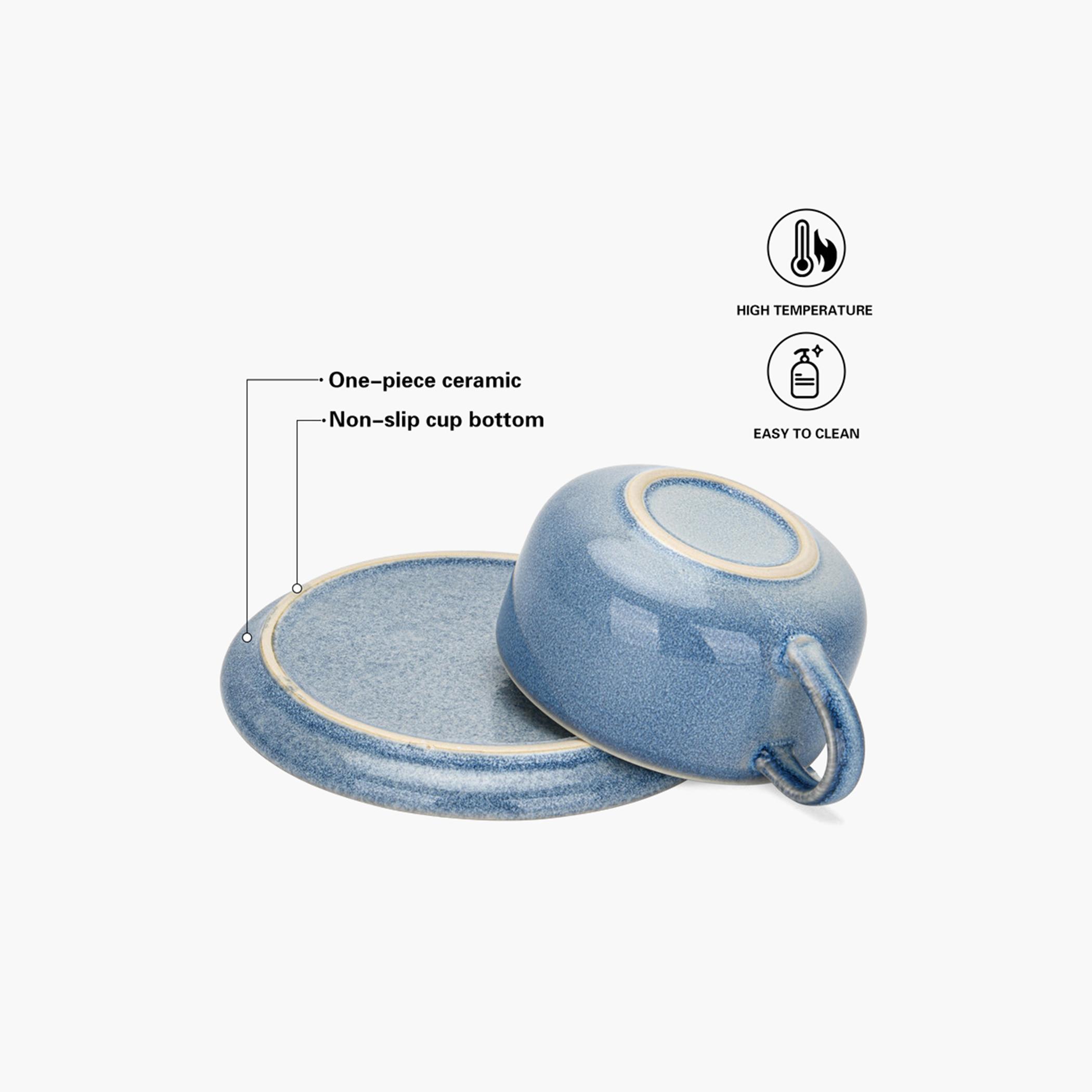 Cozy Ceramic Cup and Saucer Tea Set - 230 ml-household-dining-teaandcoffee-teaandcoffeesets-image-3