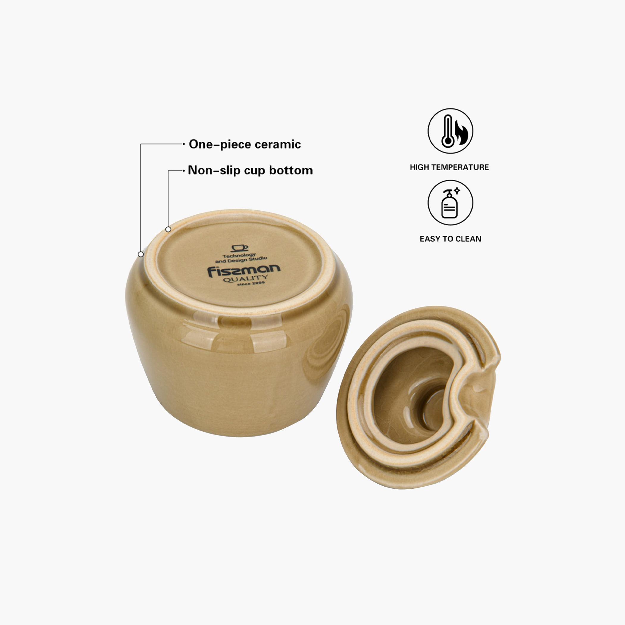 Solid Ceramic Sugar Bowl - 250 ml-household-dining-teaandcoffee-teaandcoffeeaccessories-image-4