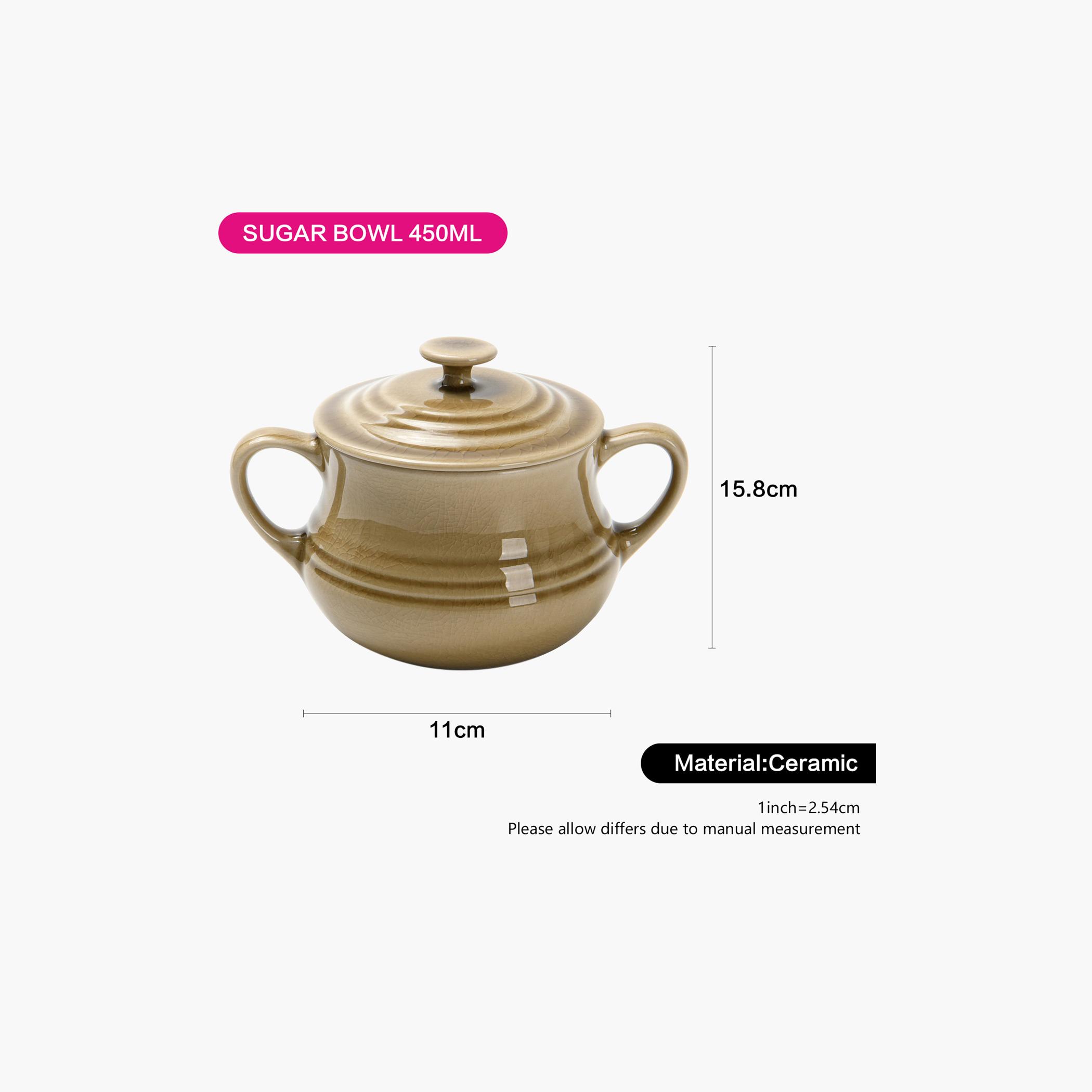 Ceramic Sugar Bowl - 450 ml-household-dining-teaandcoffee-teaandcoffeeaccessories-image-4