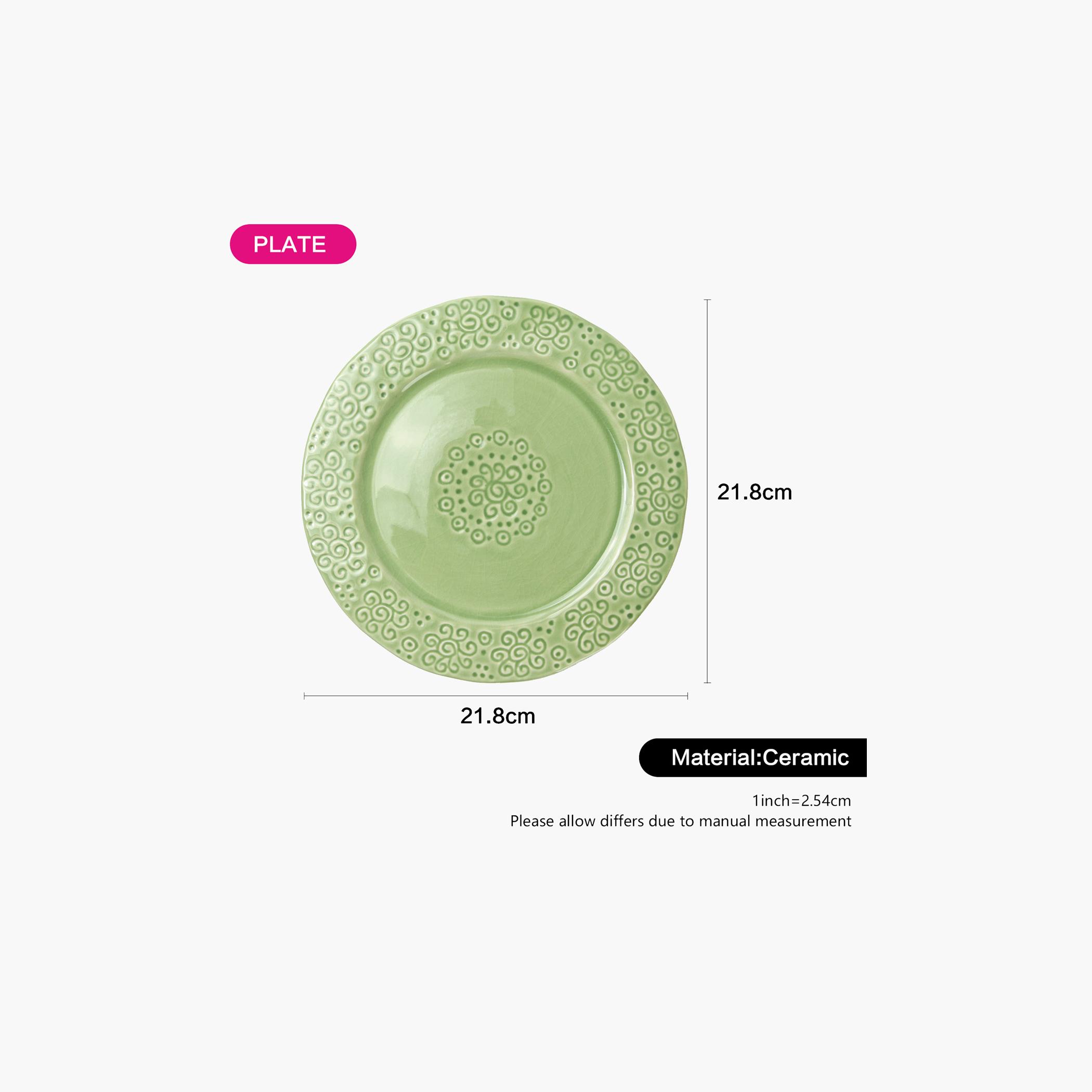 صحن سيراميك مستدير من فيسمان - 22 سم-household-dining-dinnerware-plates-image-2