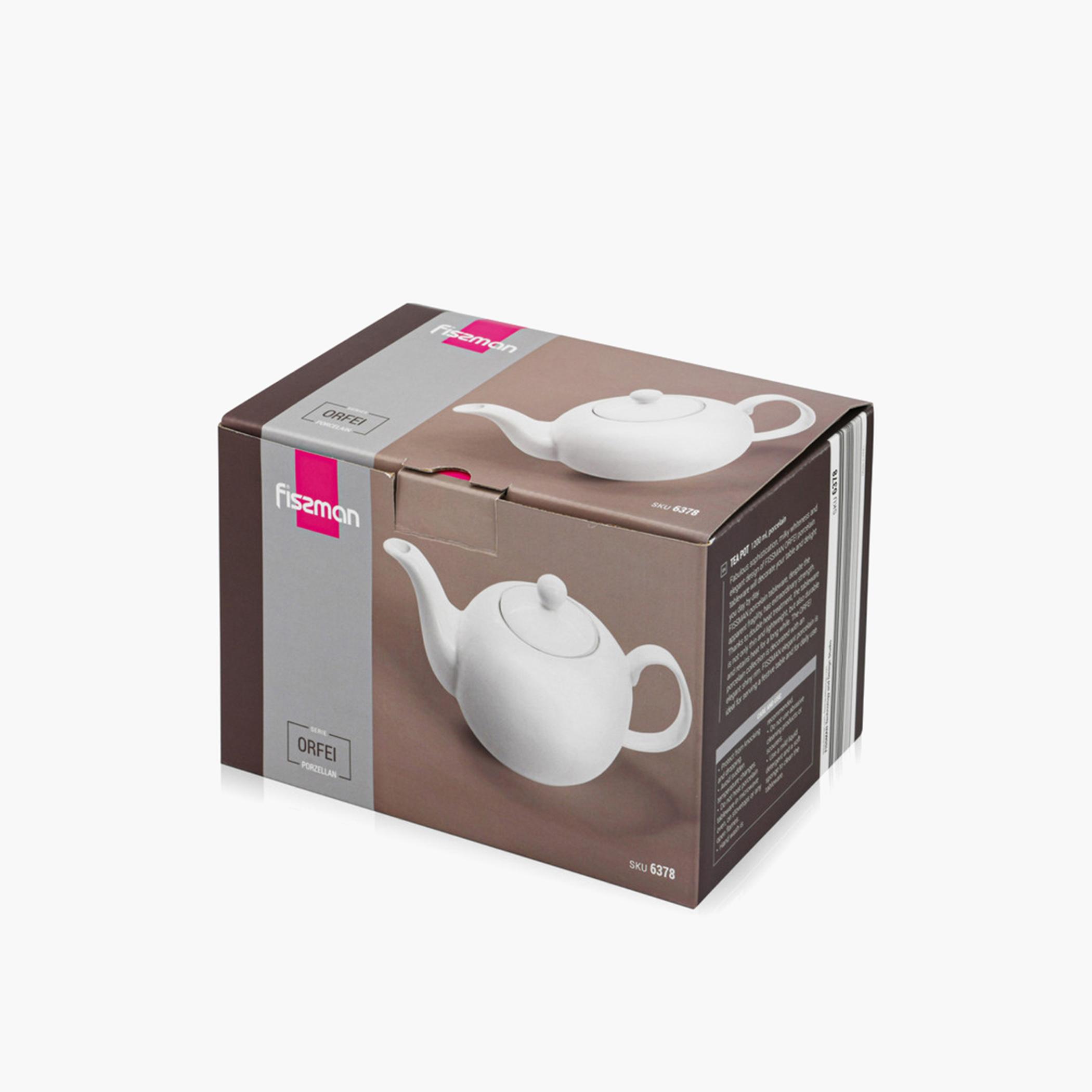 Orfei Porcelain Teapot - 1.2 L-household-dining-teaandcoffee-vacuumflaskscoffeeandteapots-image-4