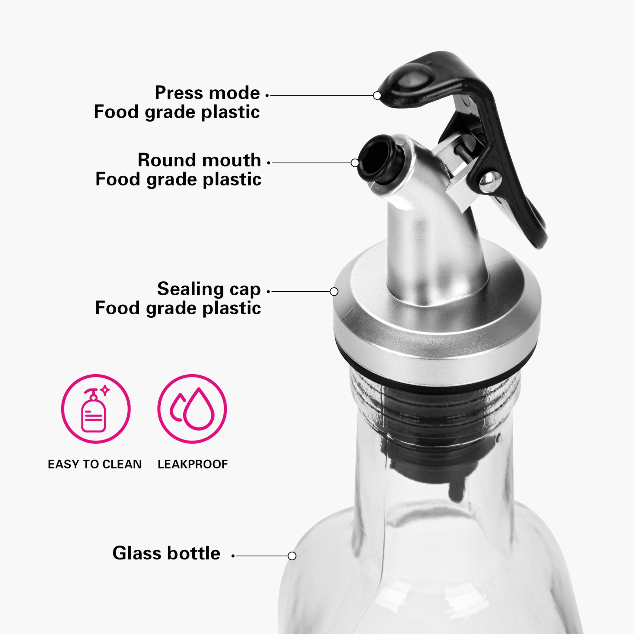 Glass 2-Piece Oil and Vinegar Bottle Set - 500 ml-household-kitchen-foodstorage-oilandvinegar-image-4