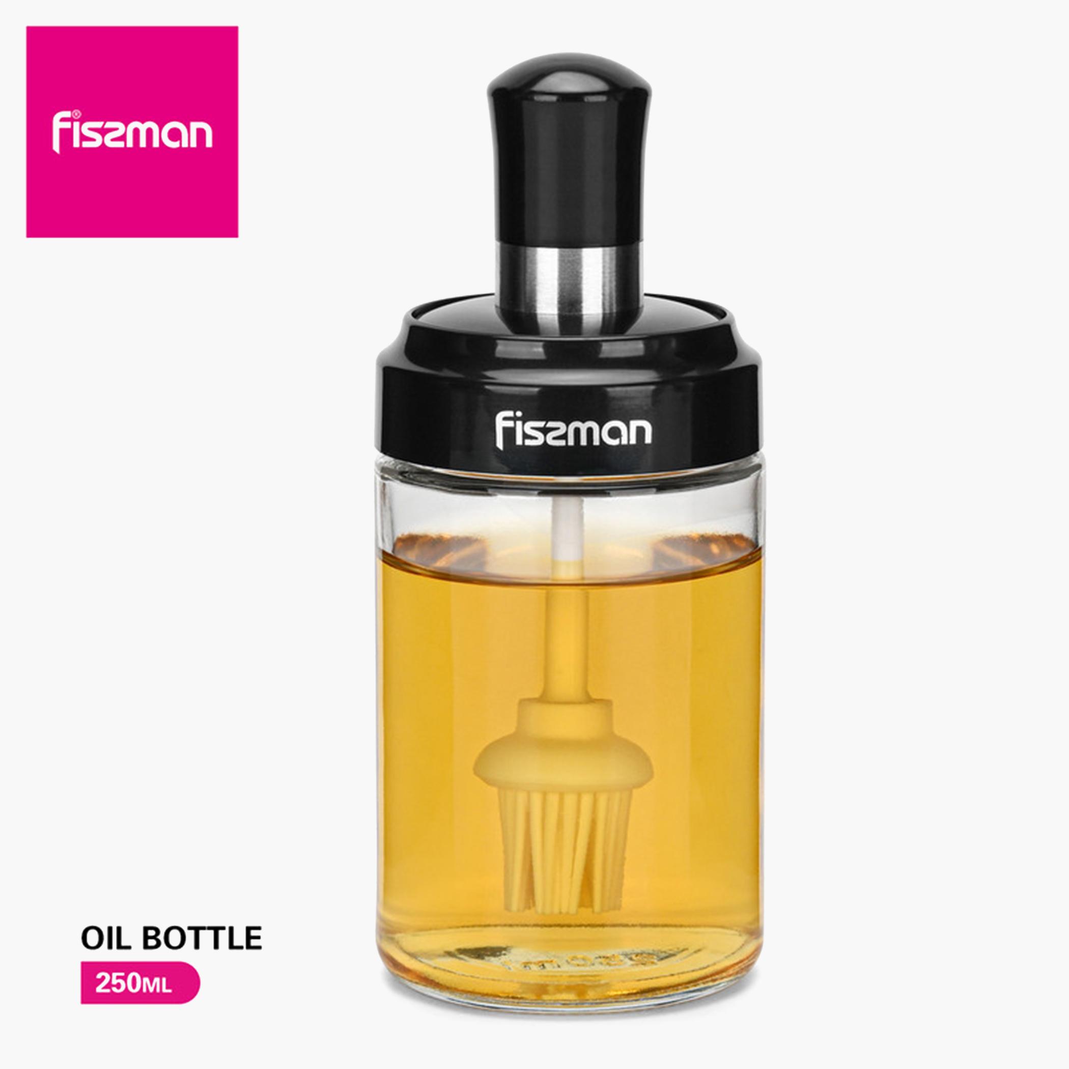 Glass Oil Bottle with Brush - 250 ml-household-kitchen-kitchentoolsandutensils-foodpreparationtools-image-3