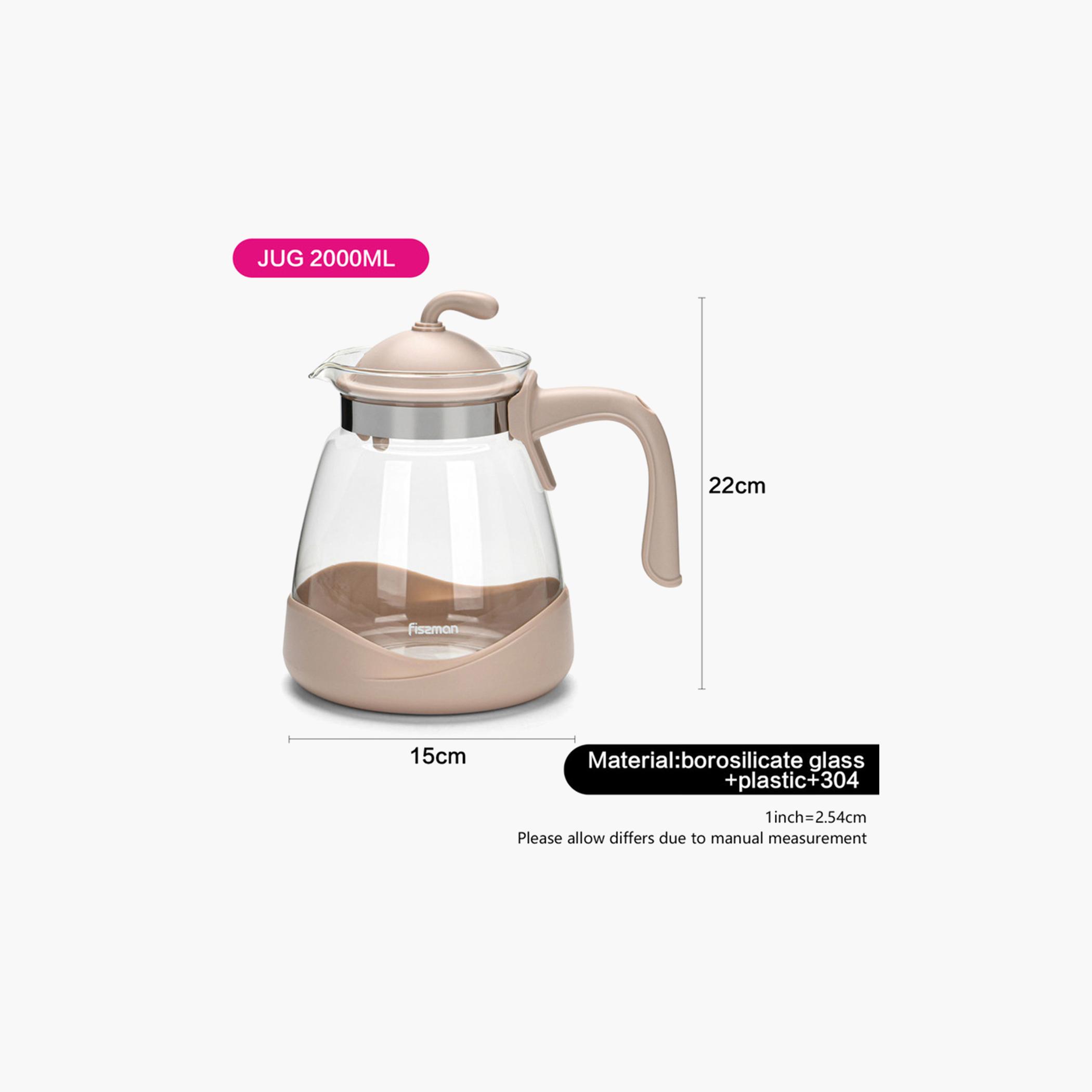 إبريق زجاج من فيسمان - 2 لتر-household-dining-drinkserveware-jugsdecantersandcarafes-image-4