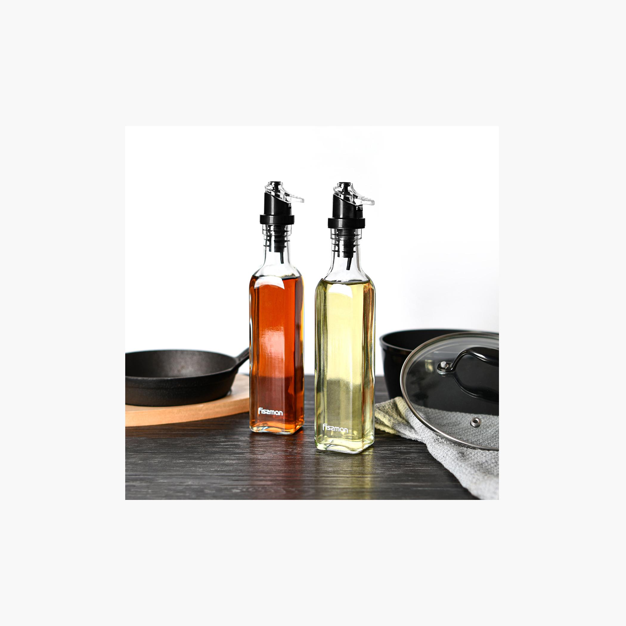 Glass Oil and Vinegar Bottle Set - 500 ml-household-kitchen-kitchentoolsandutensils-foodpreparationtools-image-1