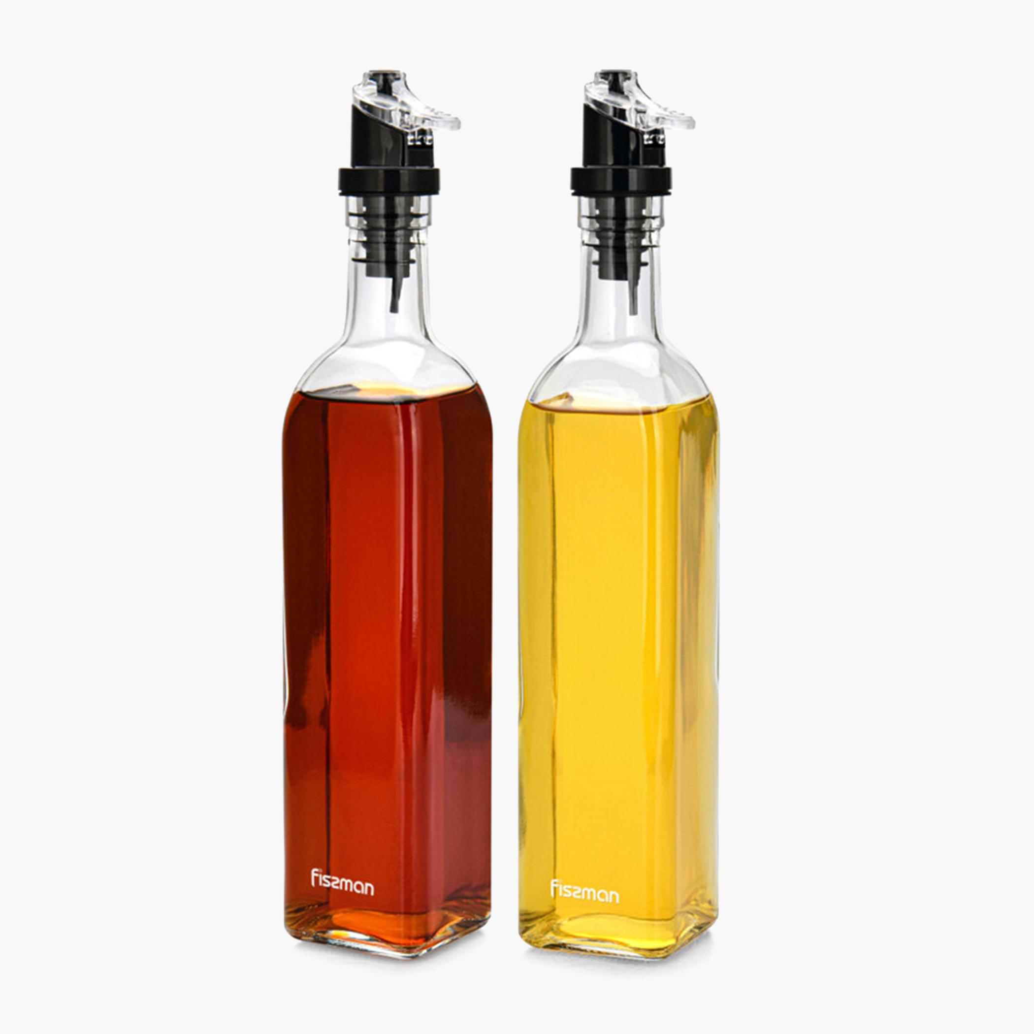Glass Oil and Vinegar Bottle Set - 500 ml-household-kitchen-kitchentoolsandutensils-foodpreparationtools-image-2
