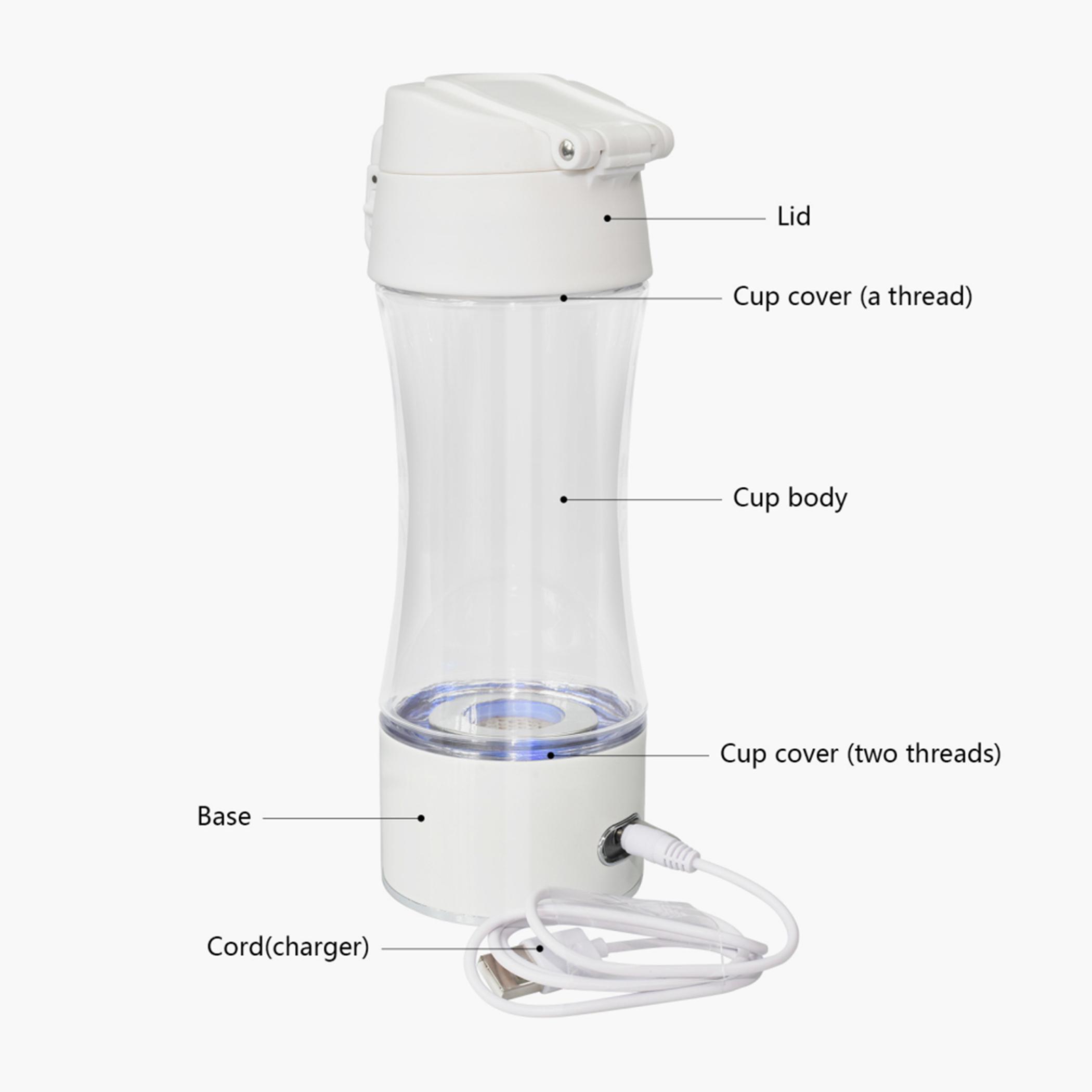 Portable Rechargeable Ionizer Hydrogen Water Bottle with USB - 320 ml-household-dining-drinkserveware-bottles-image-2