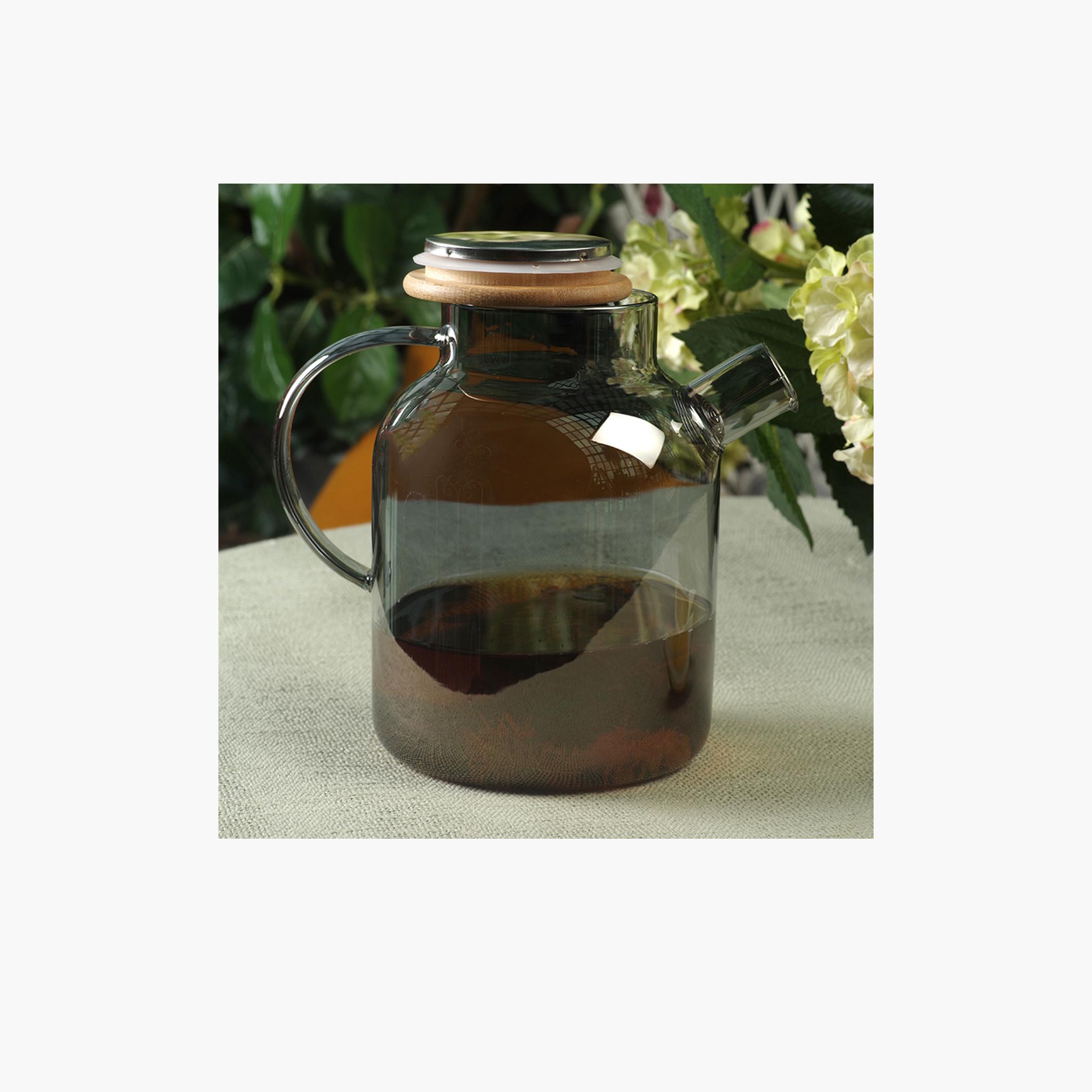 Heat Resistant Glass Tea Pot with Steel Infuser - 1.8 L-household-dining-teaandcoffee-vacuumflaskscoffeeandteapots-image-1