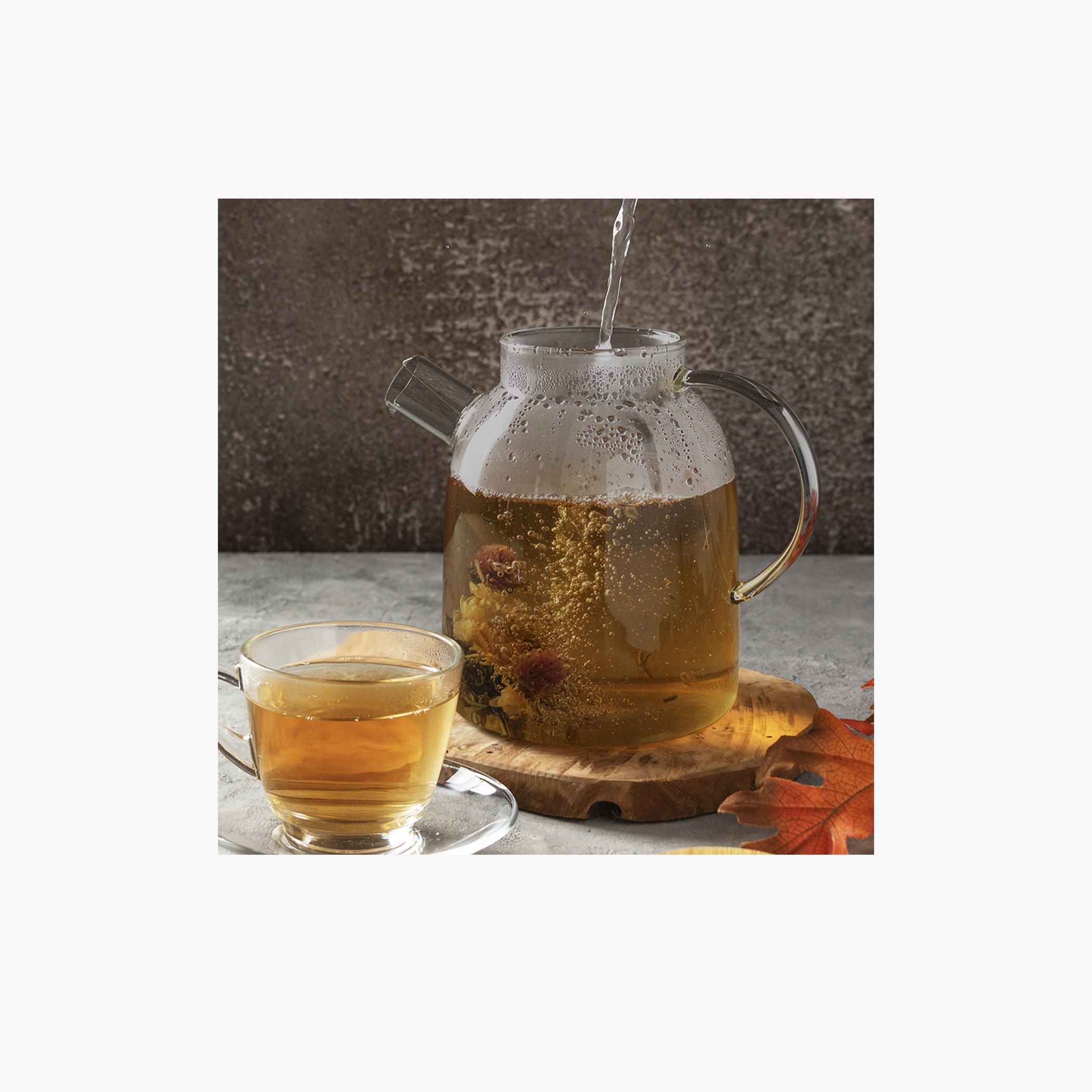 Heat Resistant Glass Tea Pot with Steel Infuser - 1.8 L-household-dining-teaandcoffee-vacuumflaskscoffeeandteapots-image-9