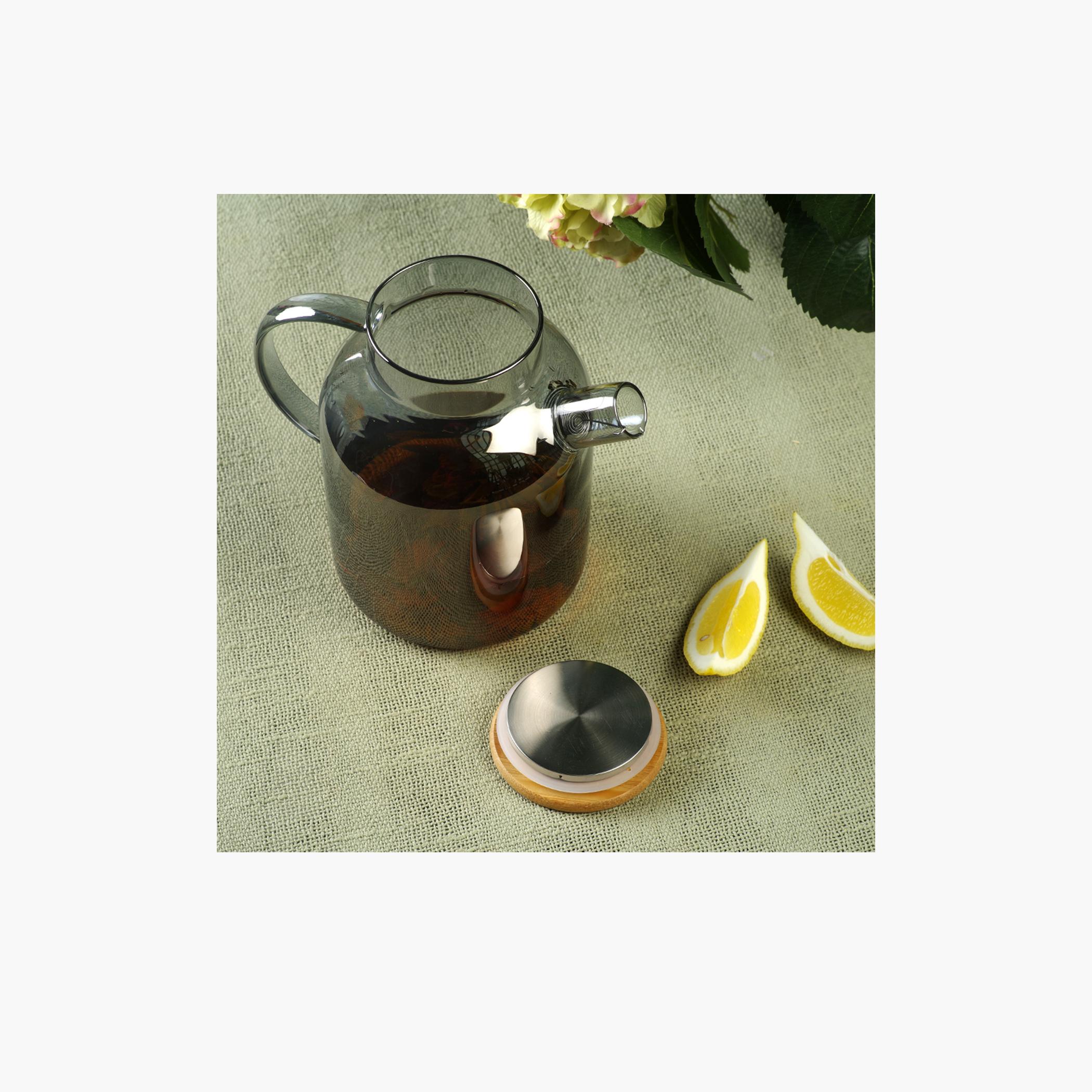 Heat Resistant Glass Tea Pot with Steel Infuser - 1.8 L-household-dining-teaandcoffee-vacuumflaskscoffeeandteapots-image-10