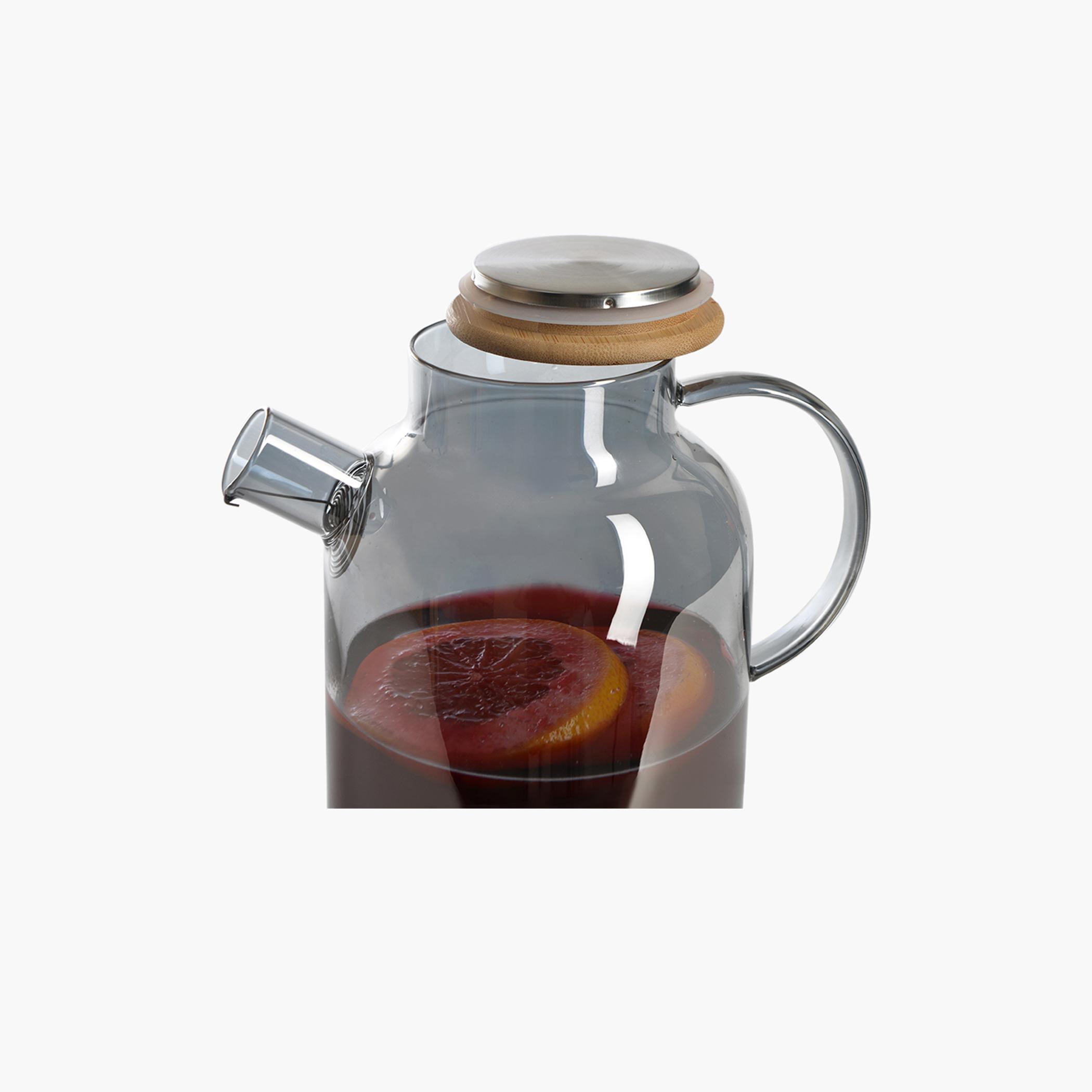 Heat Resistant Glass Tea Pot with Steel Infuser - 1.8 L-household-dining-teaandcoffee-vacuumflaskscoffeeandteapots-image-3