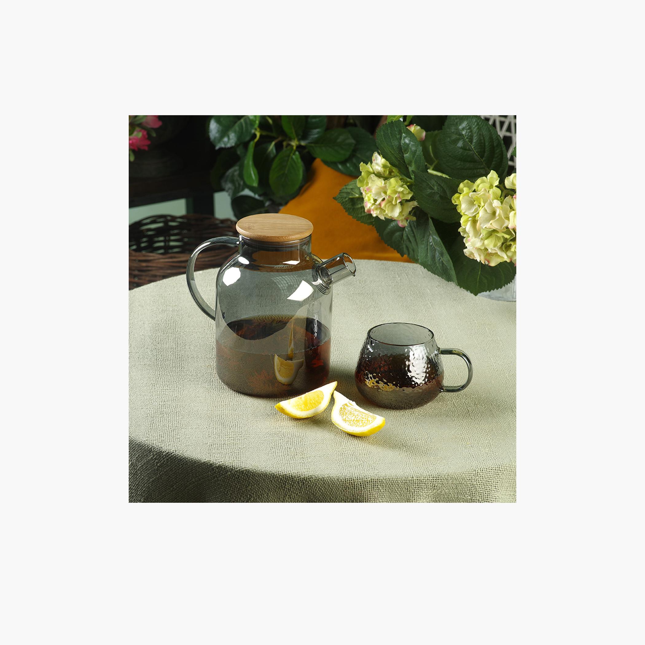 Heat Resistant Glass Tea Pot with Steel Infuser - 1.8 L-household-dining-teaandcoffee-vacuumflaskscoffeeandteapots-image-5