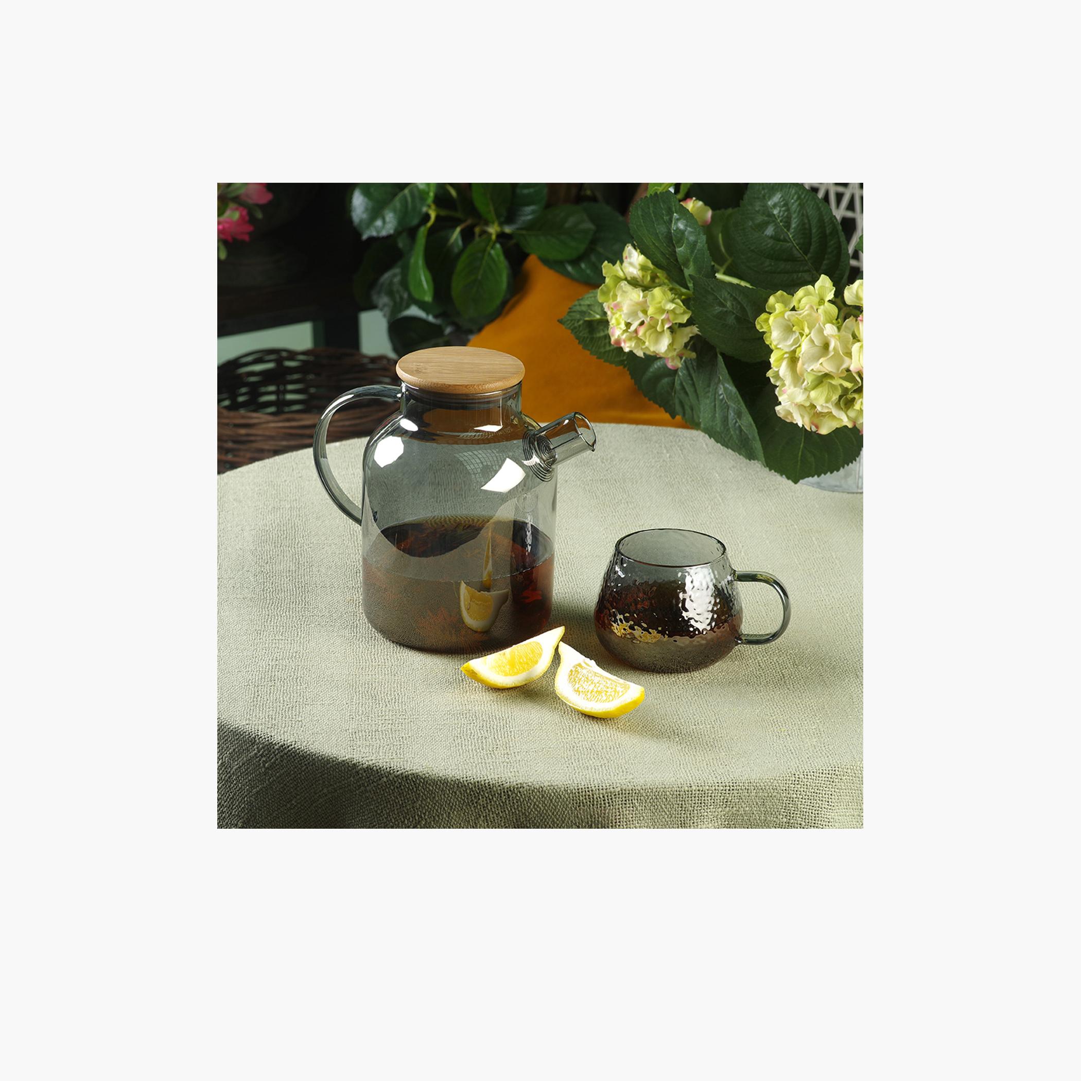 Heat Resistant Glass Tea Pot with Steel Infuser - 1.8 L-household-dining-teaandcoffee-vacuumflaskscoffeeandteapots-image-6