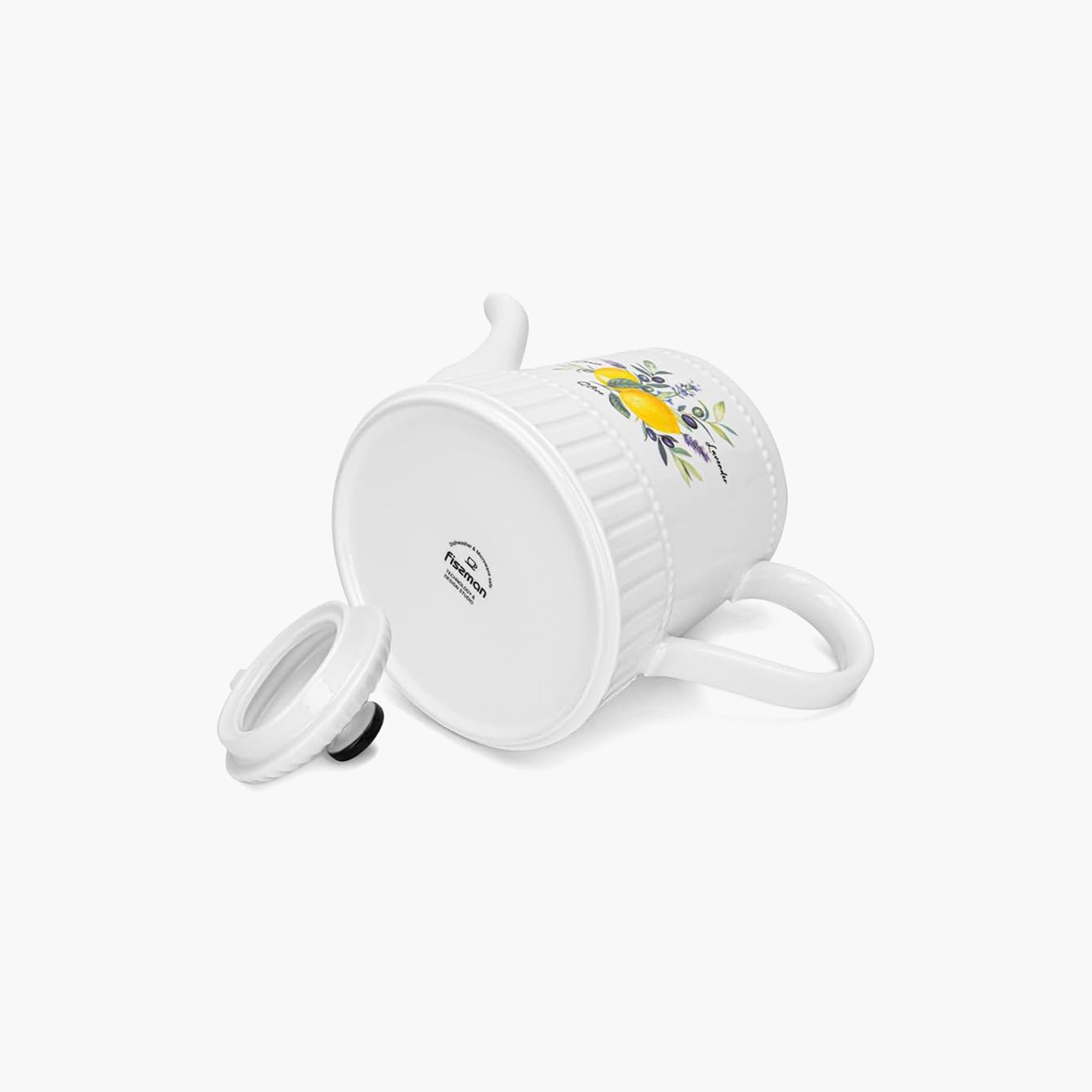 Provence Series Porcelain Tea Pot - 1 L-household-dining-teaandcoffee-vacuumflaskscoffeeandteapots-image-3